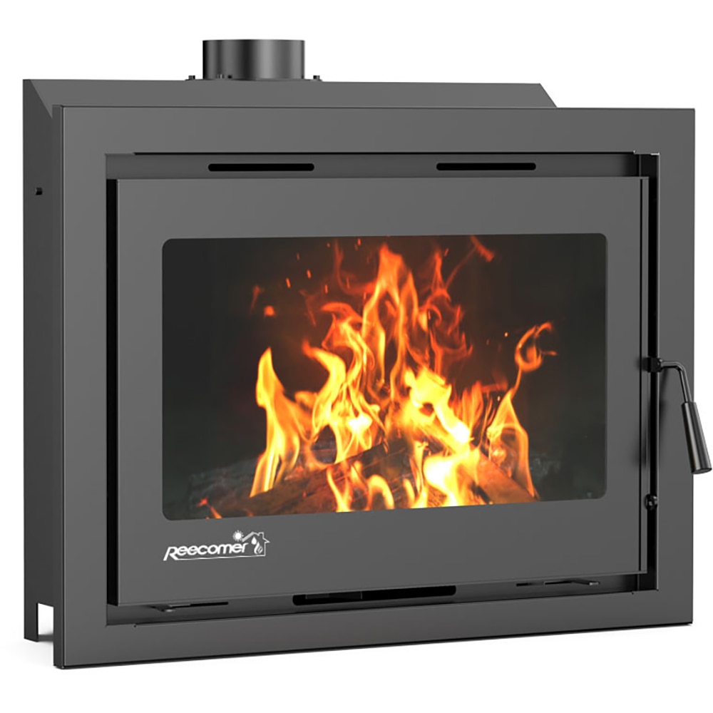 Focar semineu combustibil solid REECOMER 5949221374451, 16Kw, negru