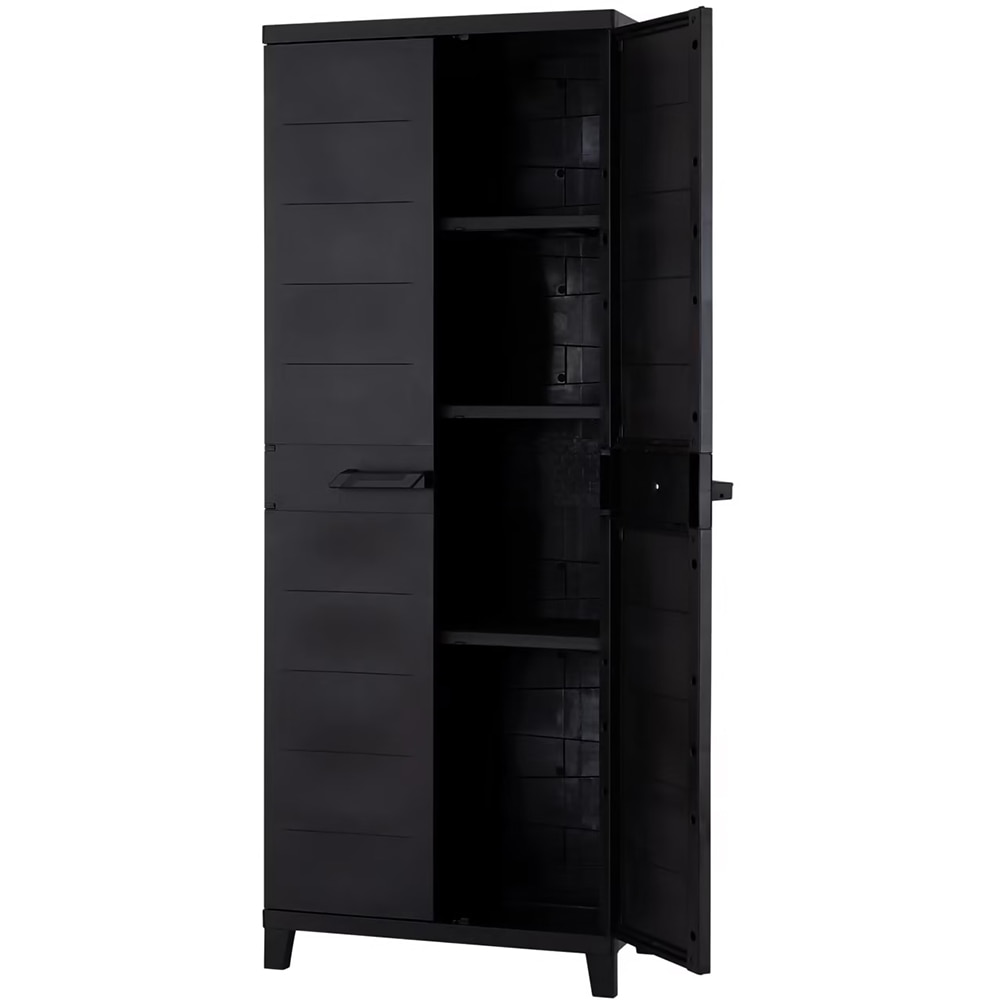 Dulap depozitare, plastic, 66 x 40 x 172 cm, negru