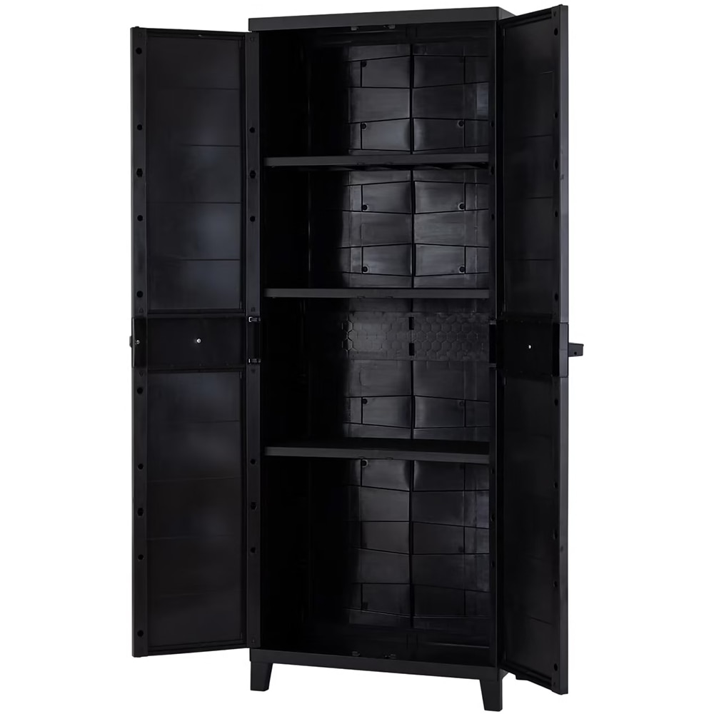 Dulap depozitare, plastic, 66 x 40 x 172 cm, negru