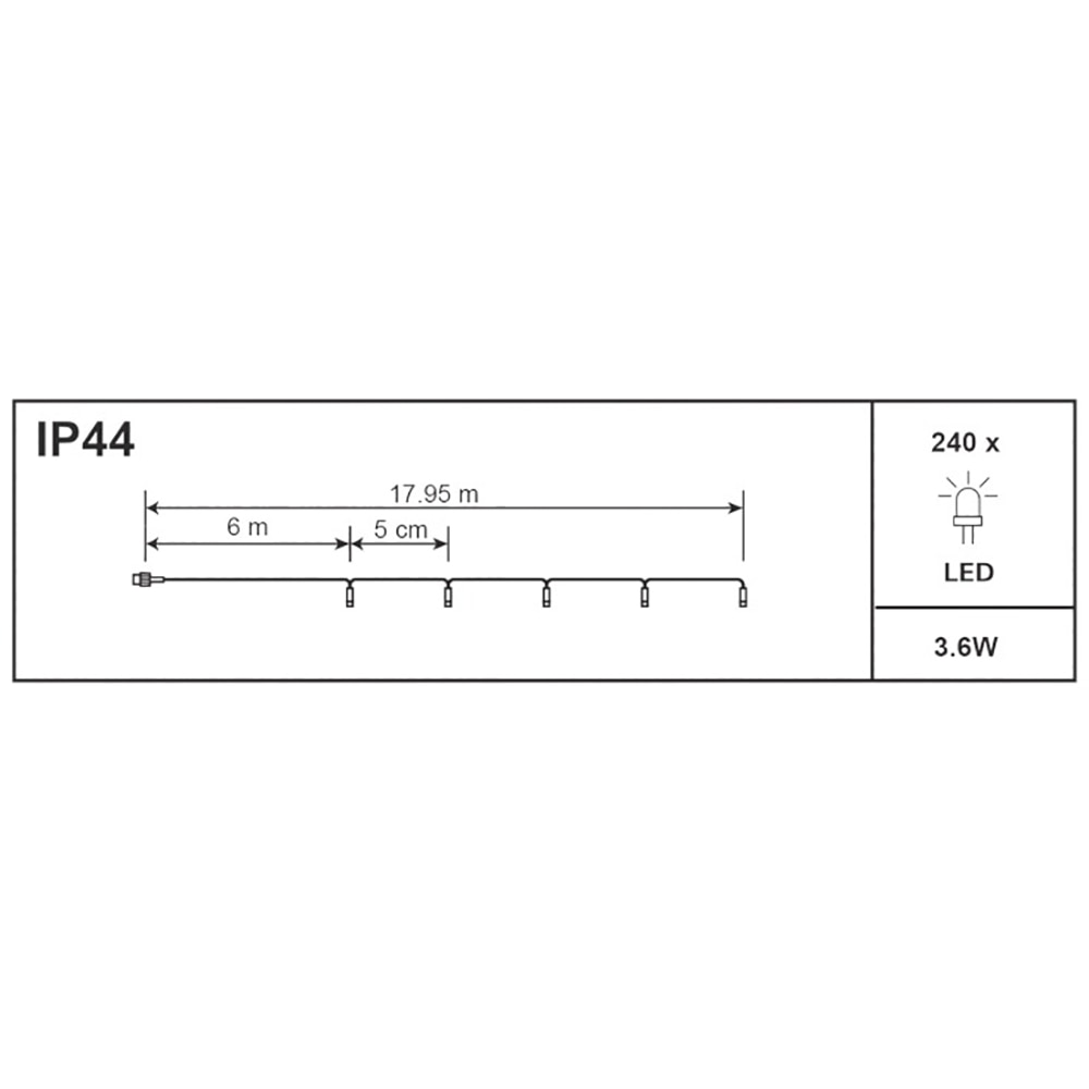 Instalatie de Craciun, 240 LED, 18 m, iluminare color