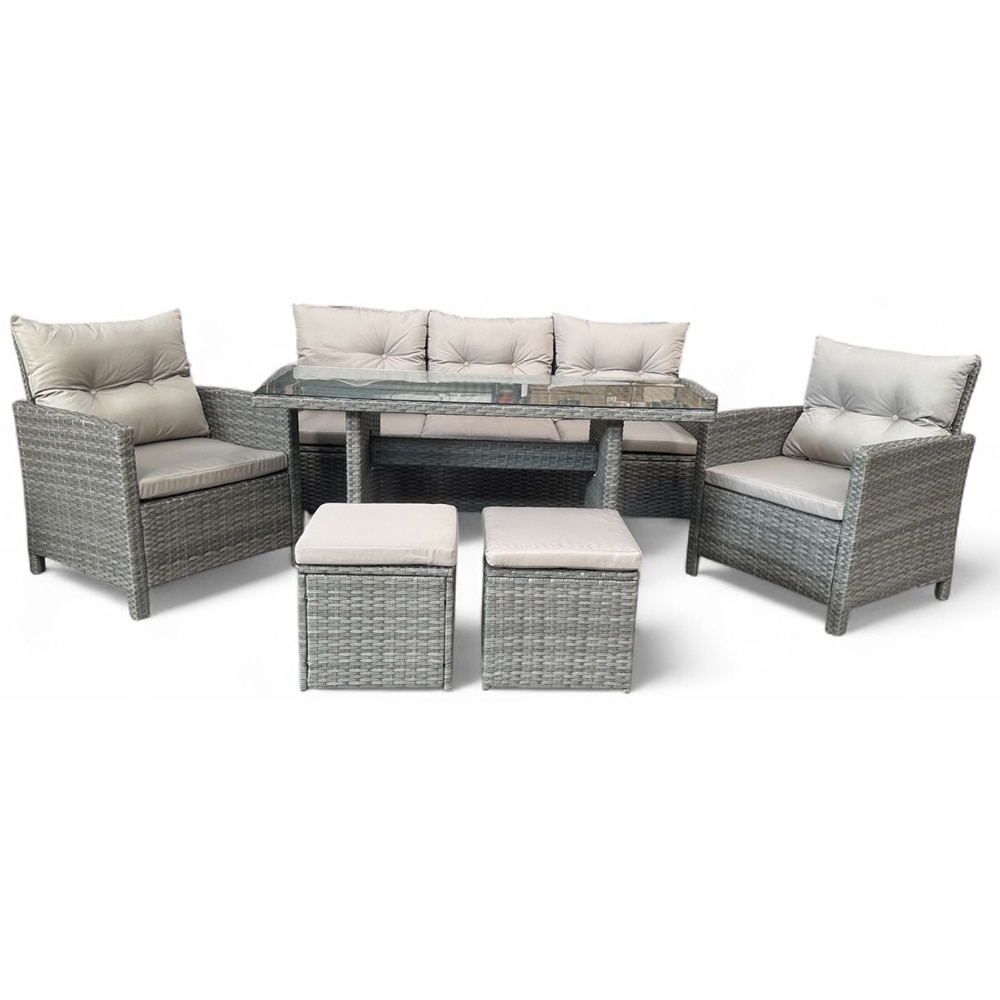 Set mobilier gradina Home Decor, 6 piese, gri