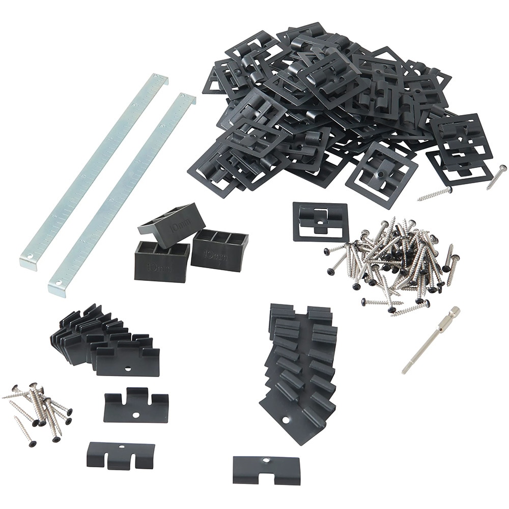 Set fixare terasa KLIKSTROM Neva, otel, 216 elemente