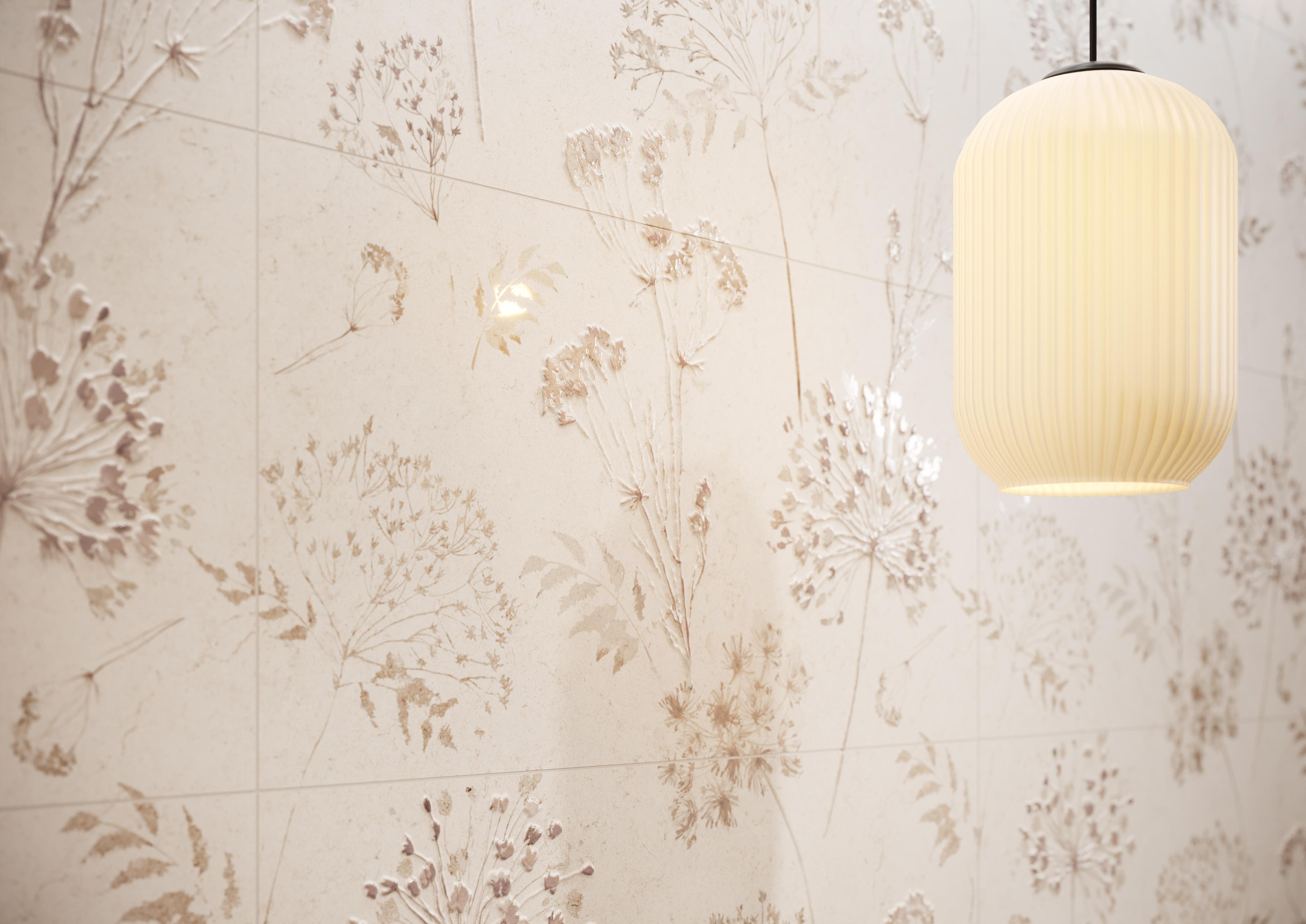 Fraianta interior Cersanit Fanti Motive, 59.6 x 59.8 cm, 0.36 mp/cutie, crem