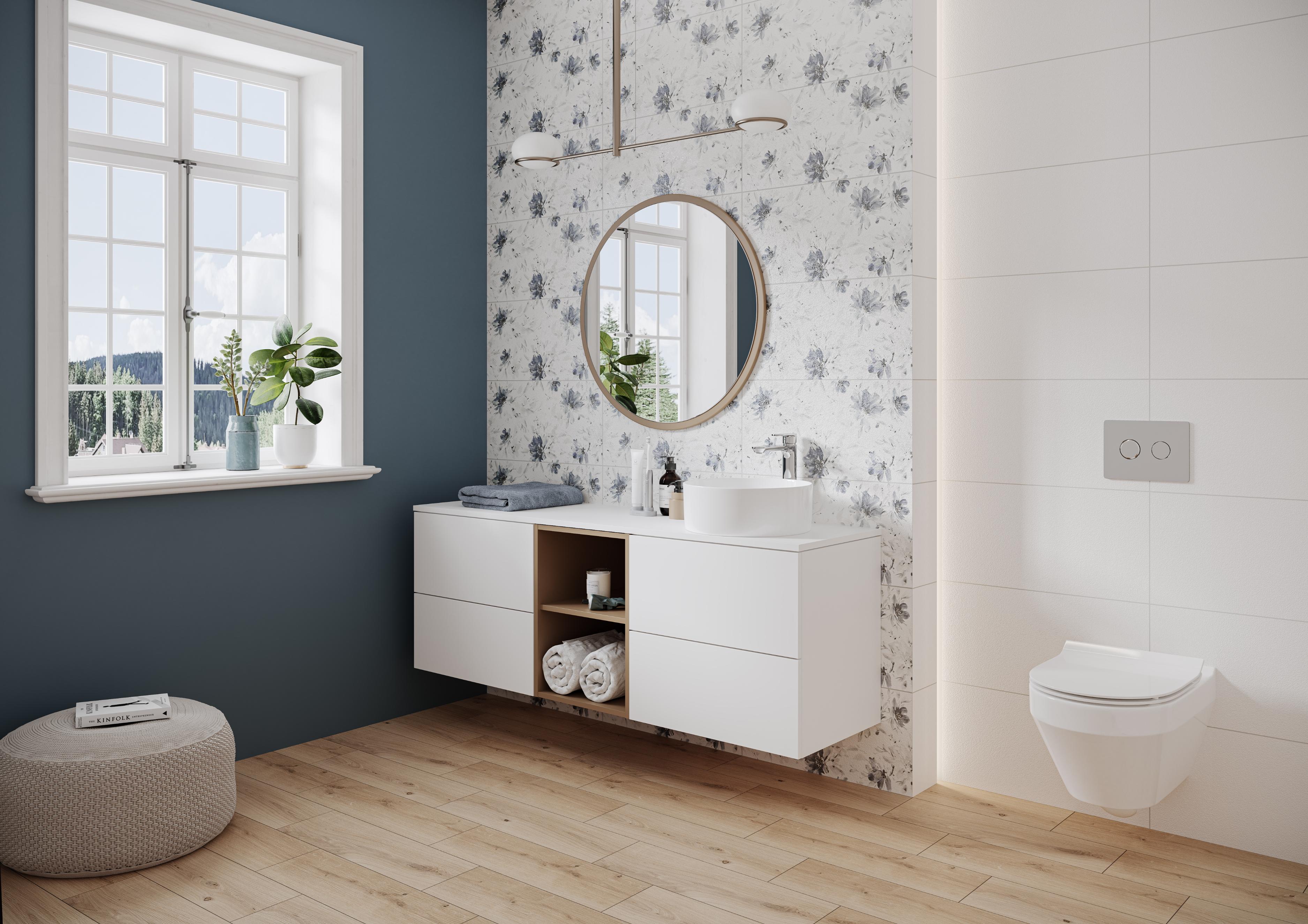 Faianta interior Floral Landscape Monocolour, 29.8 x 59.8 cm, 1.25 mp/cutie, alb