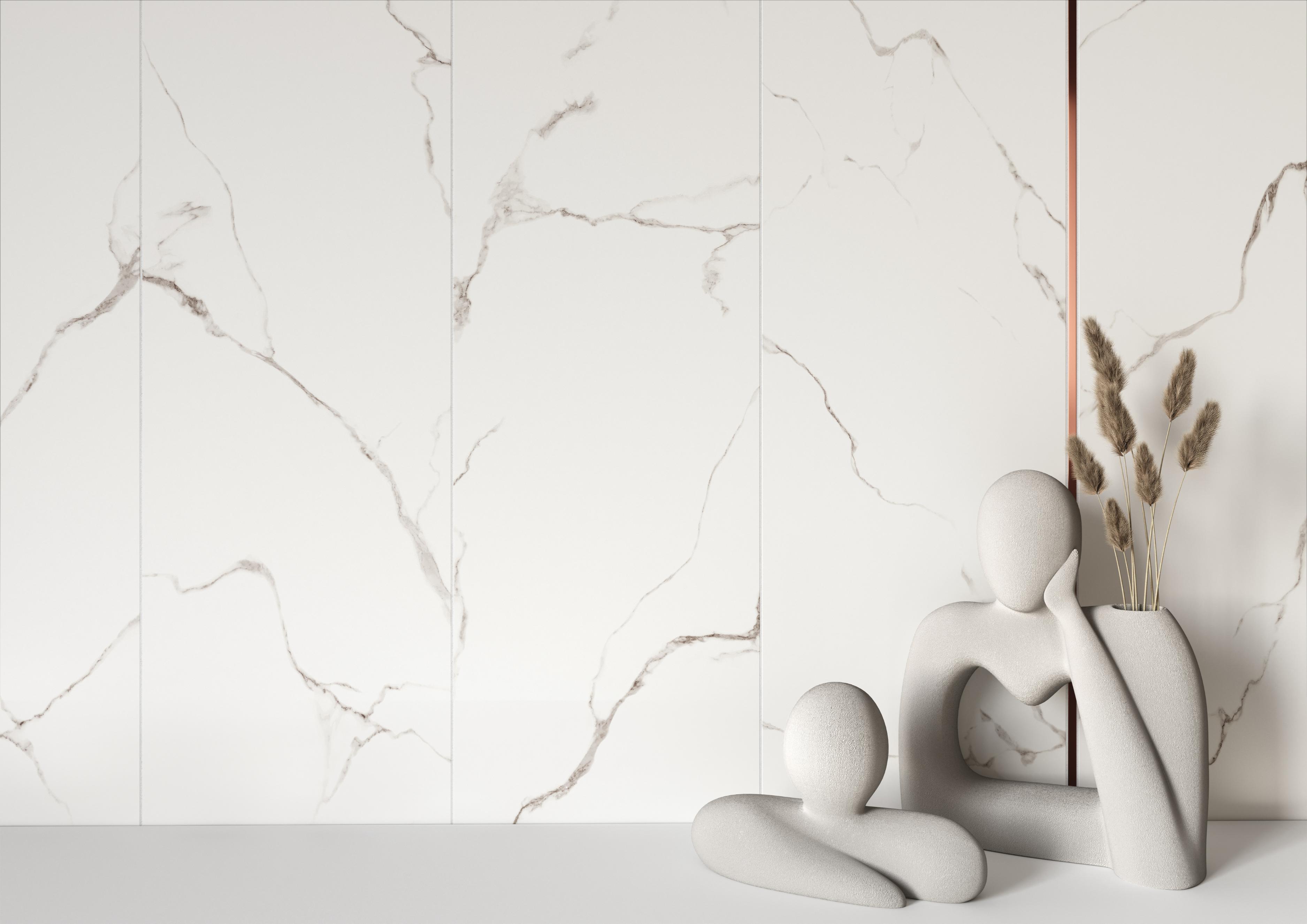 Faianta interior Side Calacatta Stone, 29 x 89 cm, 1.29 mp/cutie, alb