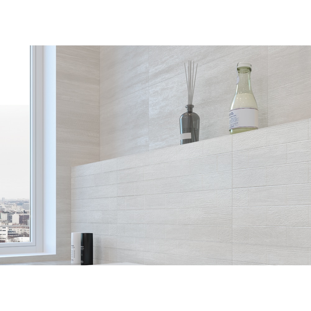 Gresie exterior/interior Cersanit Desa Wood, 29.7 x 59.8 cm, 1.6 mp/cutie, alb