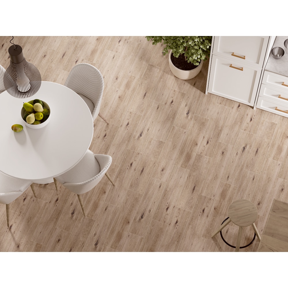 Gresie interior/exterior Cersanit Forwood, 60 x 18.5 cm, 1 mp/cutie, maro deschis