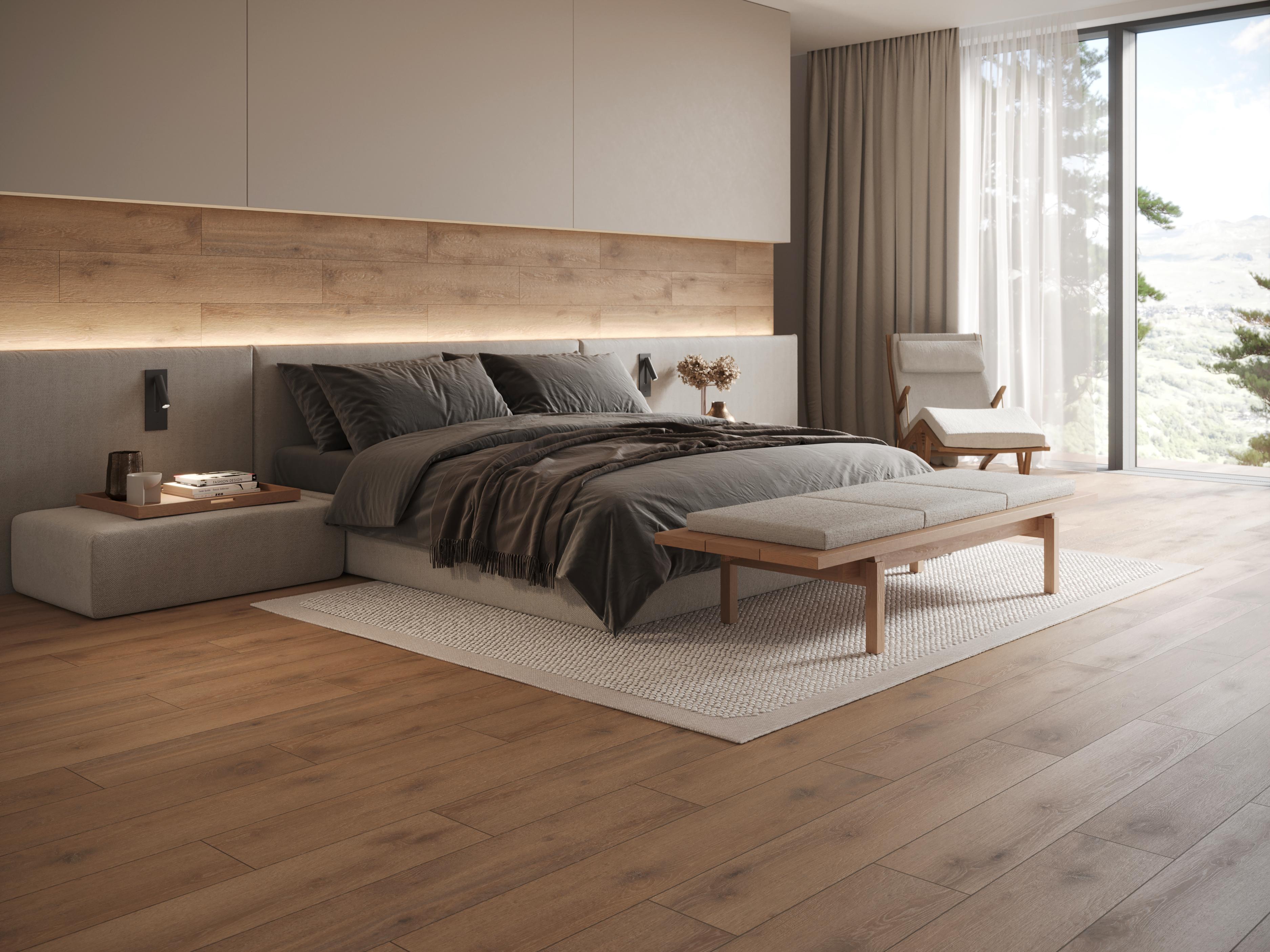 Gresie interior/exterior Cersanit Ambre wood, bej, 120 x 20 cm, suprafata 1,19 mp, PEI 3