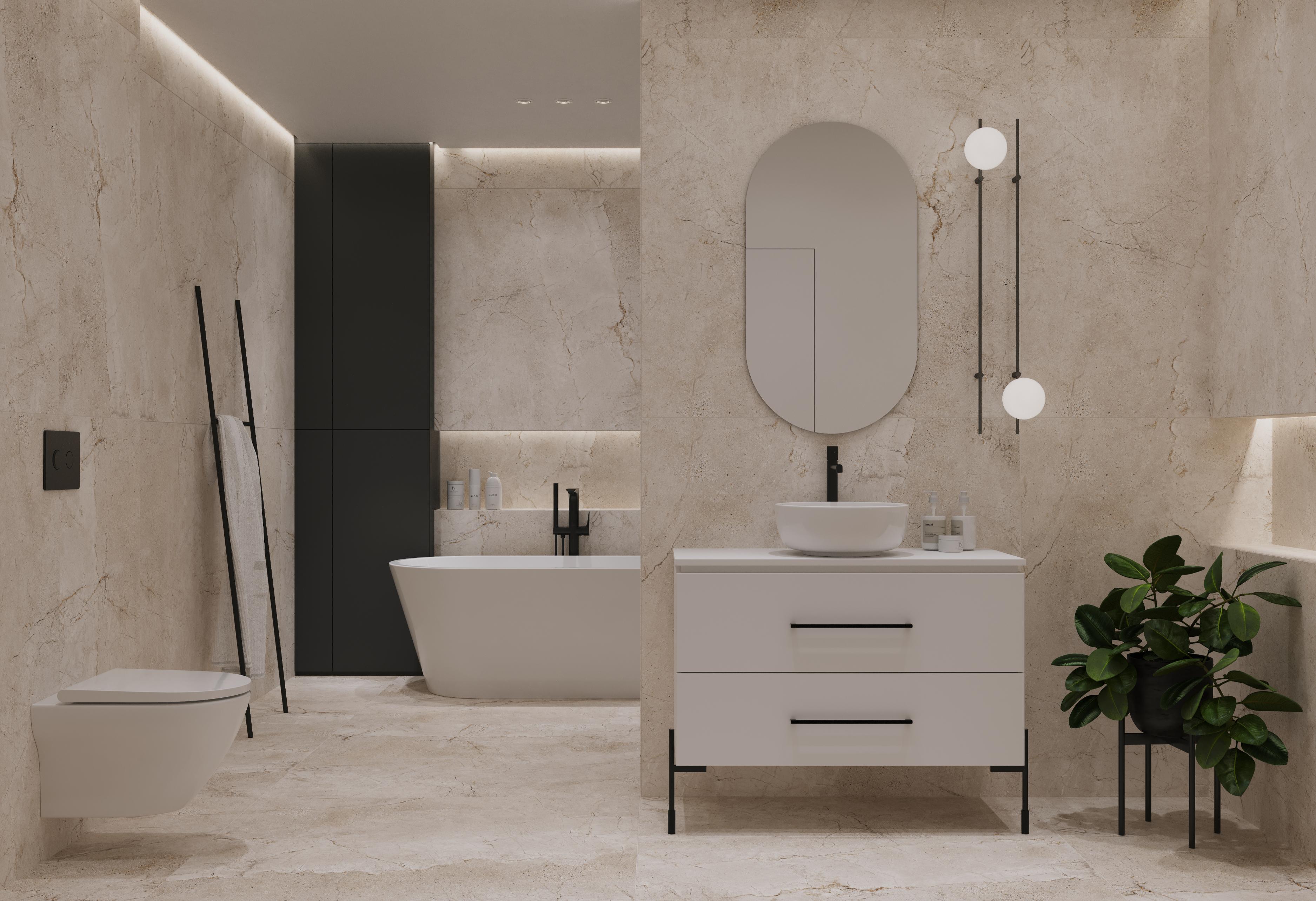 Gresie interior/exterior Cersanit Climber rock, bej, 120 x 60 cm, suprafata 1,43 mp, PEI 4