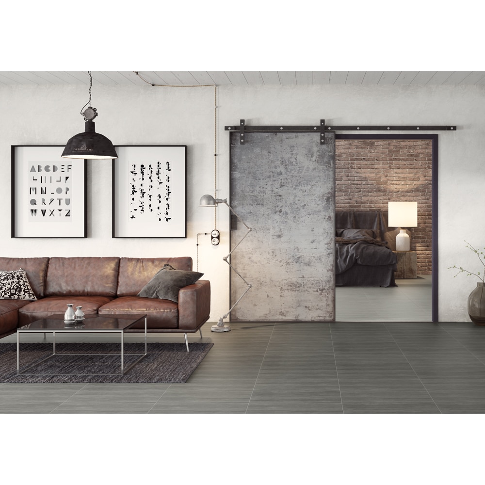 Gresie exterior/interior Cersanit Desa Wood, 29.7 x 59.8 cm, 1.6 mp/cutie, alb-negru