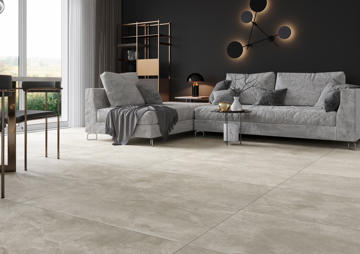 Gresie interior/exterior Cersanit Duello, gri, 120 x 60 cm, suprafata 1,43 mp, PEI 3