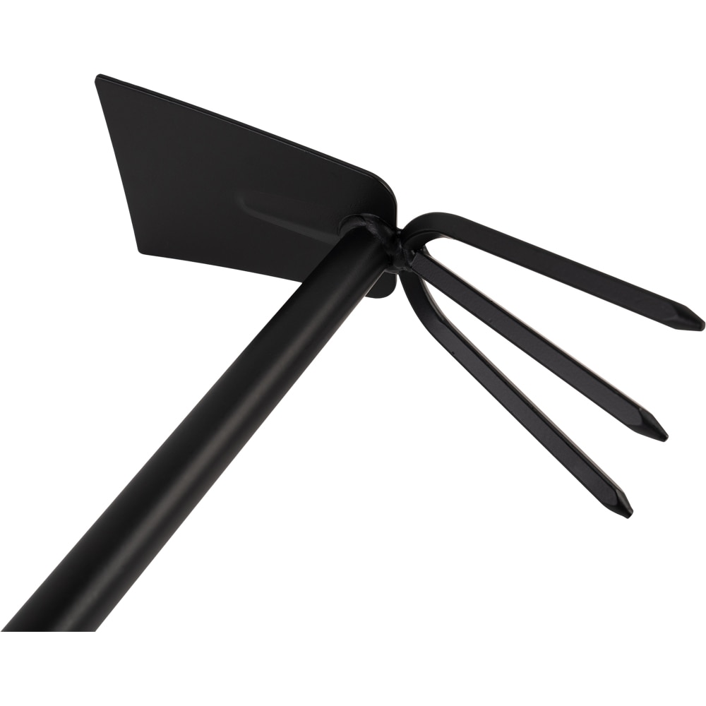 Mini sapaliga cu furca FORGE STEEL, 3 dinti, otel, rosu-negru