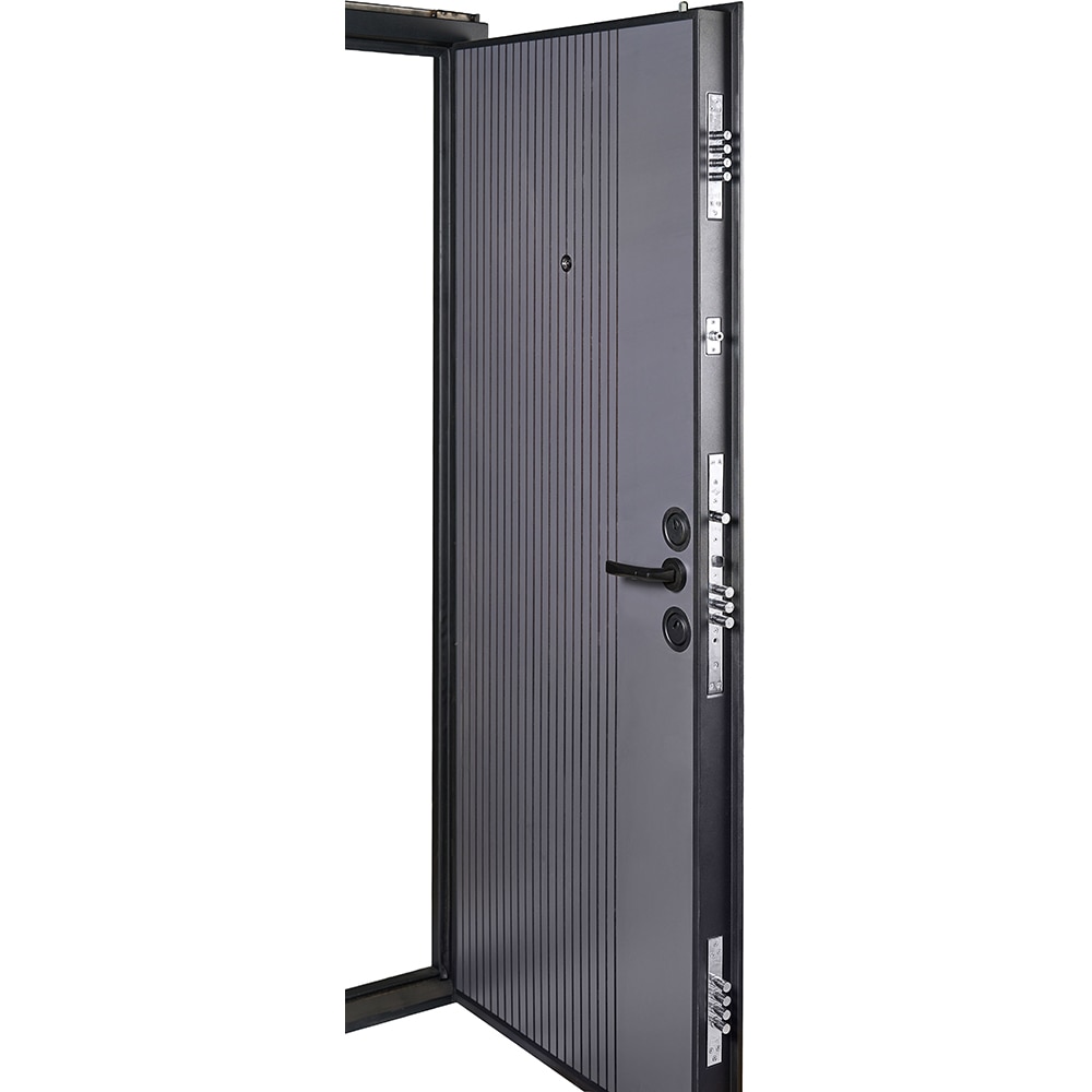 Usa exterior BELLA CASA BC400, fara geam, stanga, metal, 80 x 194 cm, maro