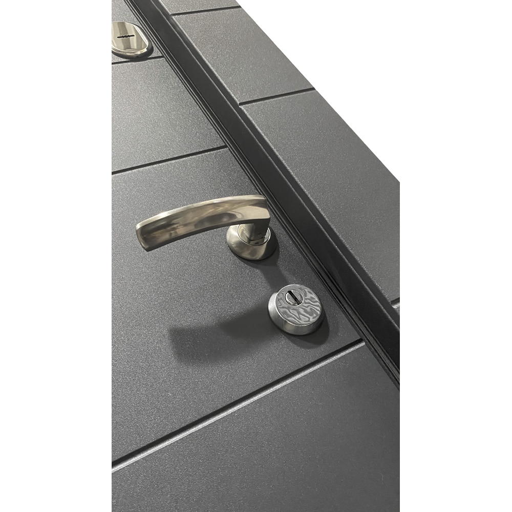 Usa exterior BELLA CASA BC700, fara geam, dreapta, metal, 77 x 194 cm, antracit-alb