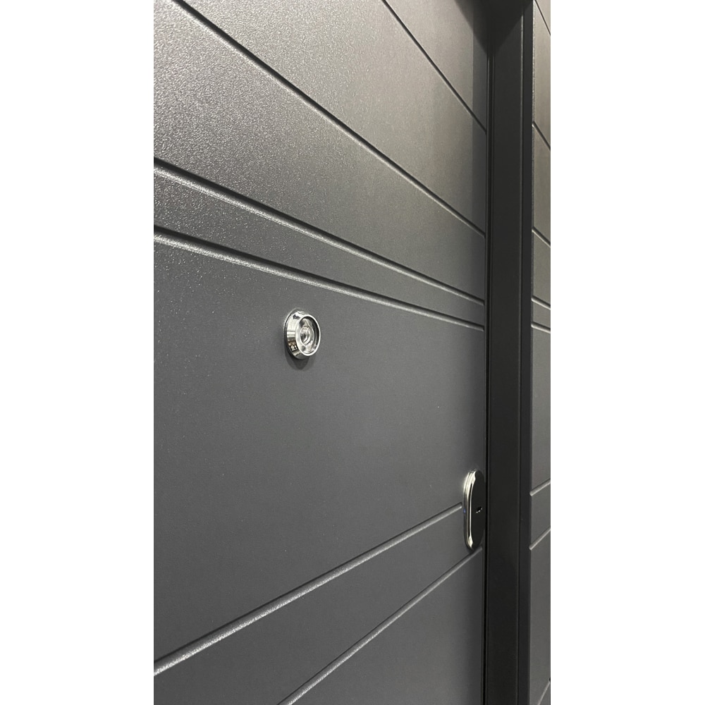 Usa exterior BELLA CASA BC700, fara geam, dreapta, metal, 77 x 194 cm, antracit-alb