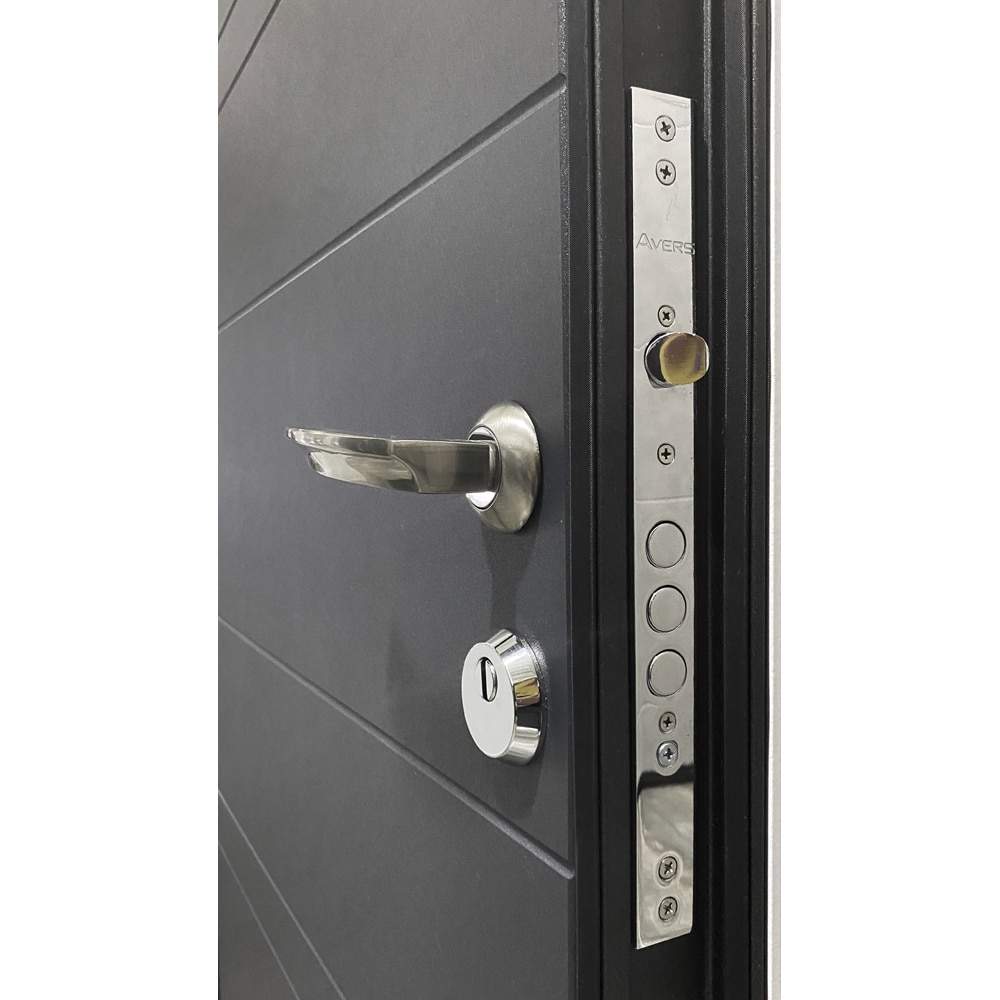 Usa exterior BELLA CASA BC700, fara geam, dreapta, metal, 77 x 194 cm, antracit-alb