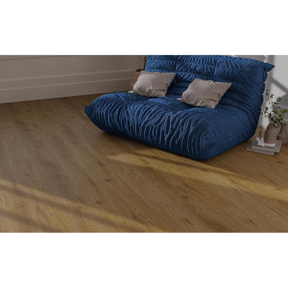 Parchet SPC REPUBLIC, stejar interior, 4.5 mm, 121.8 cm x 18.1 cm, maro, 2.205 mp/cutie