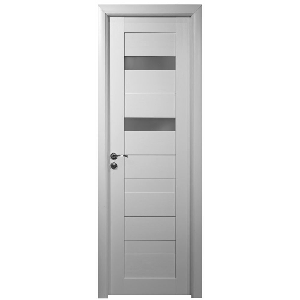 Usa interior Pamate U76, cu geam, reversibila, MDF, 60 x 204 cm, alb