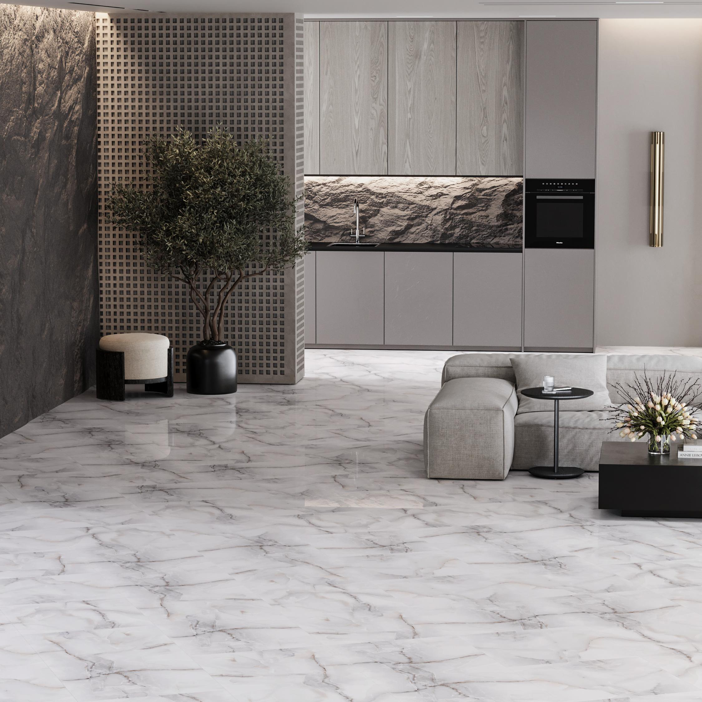 Gresie interior/exterior Anti Sky, gri, portelanata, 60 x 60 cm, 1.44 mp/cutie, PEI 3