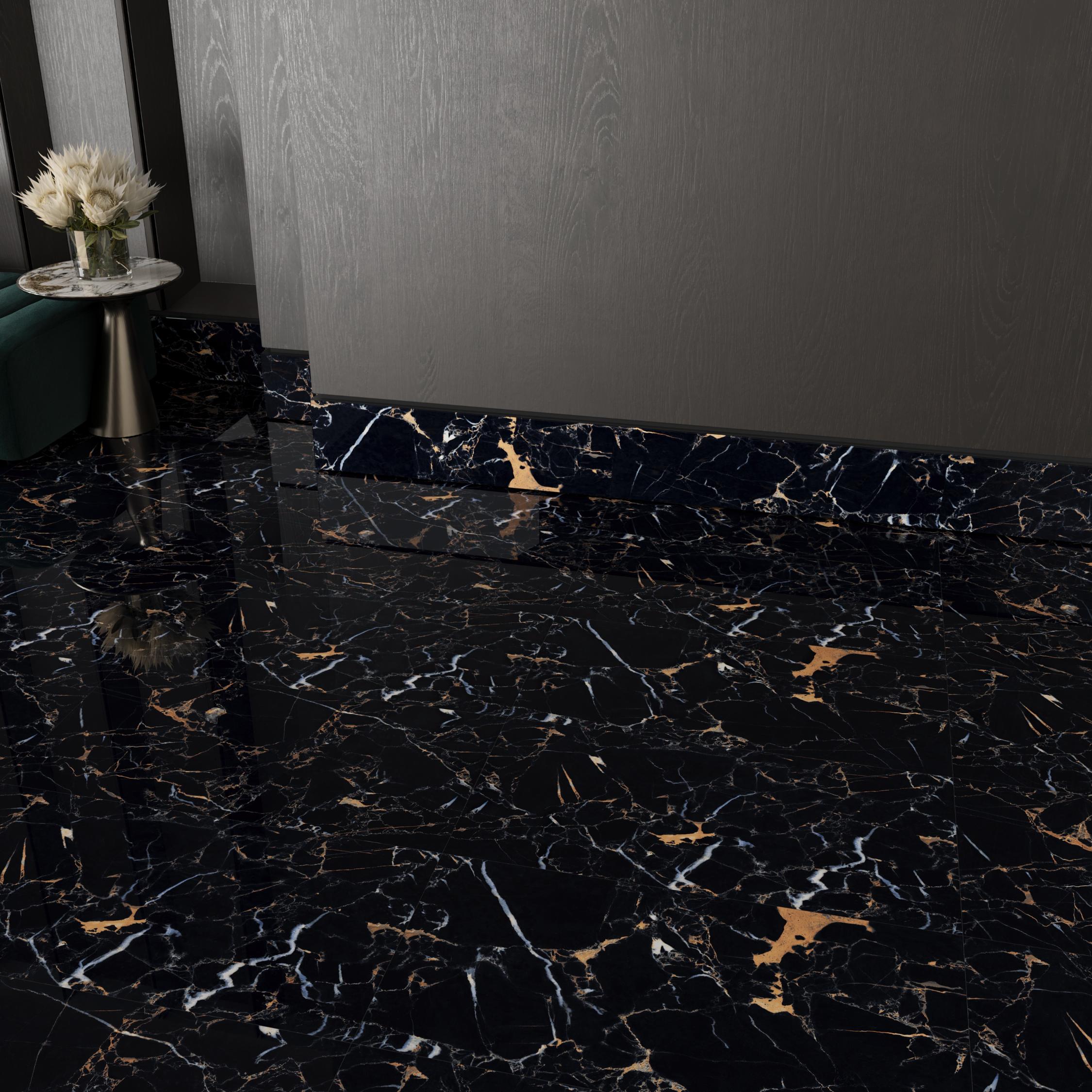 Gresie interior/exterior Black Potaro, negru, portelanata, 60 x 60 cm, 1.44 mp/cutie, PEI 3