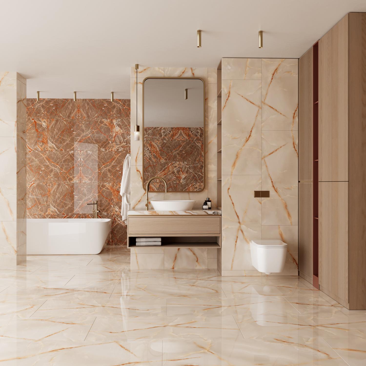 Gresie interior/exterior Brighton Onyx, bej, portelanata, 120 x 60 cm, suprafata 1.44 mp/cutie, PEI 3