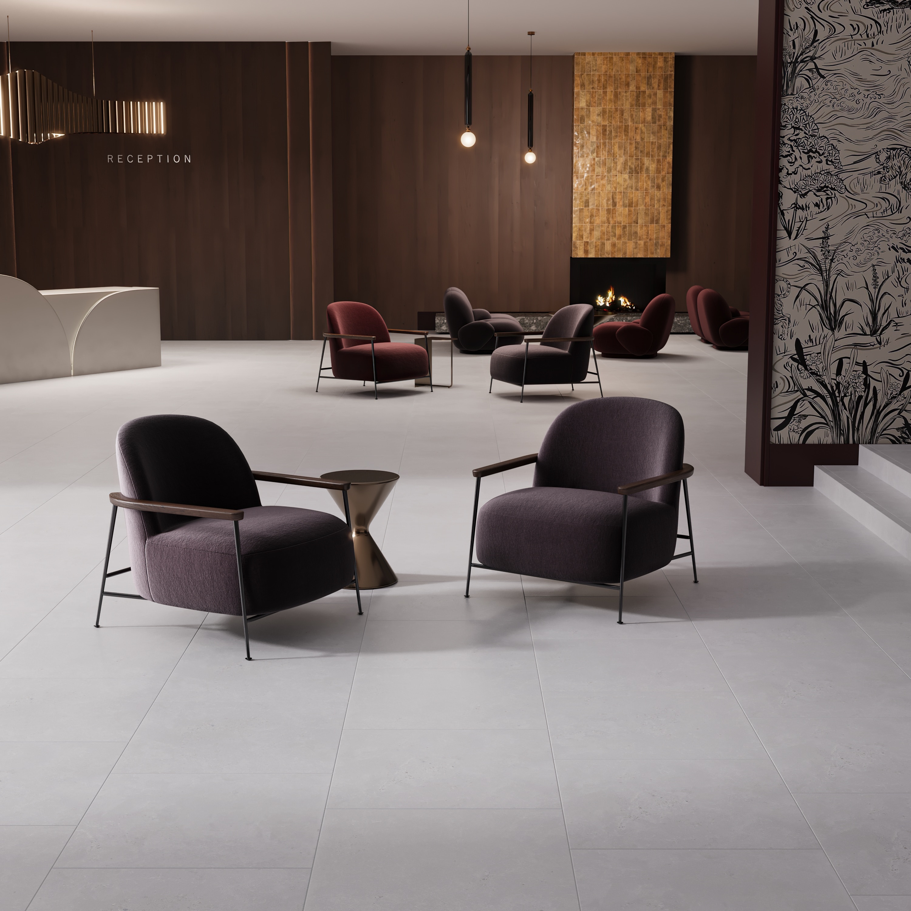 Gresie interior/exterior Walk Bianco, gri, portelanata, 60 x 60 cm, 1.44 mp/cutie, PEI 4