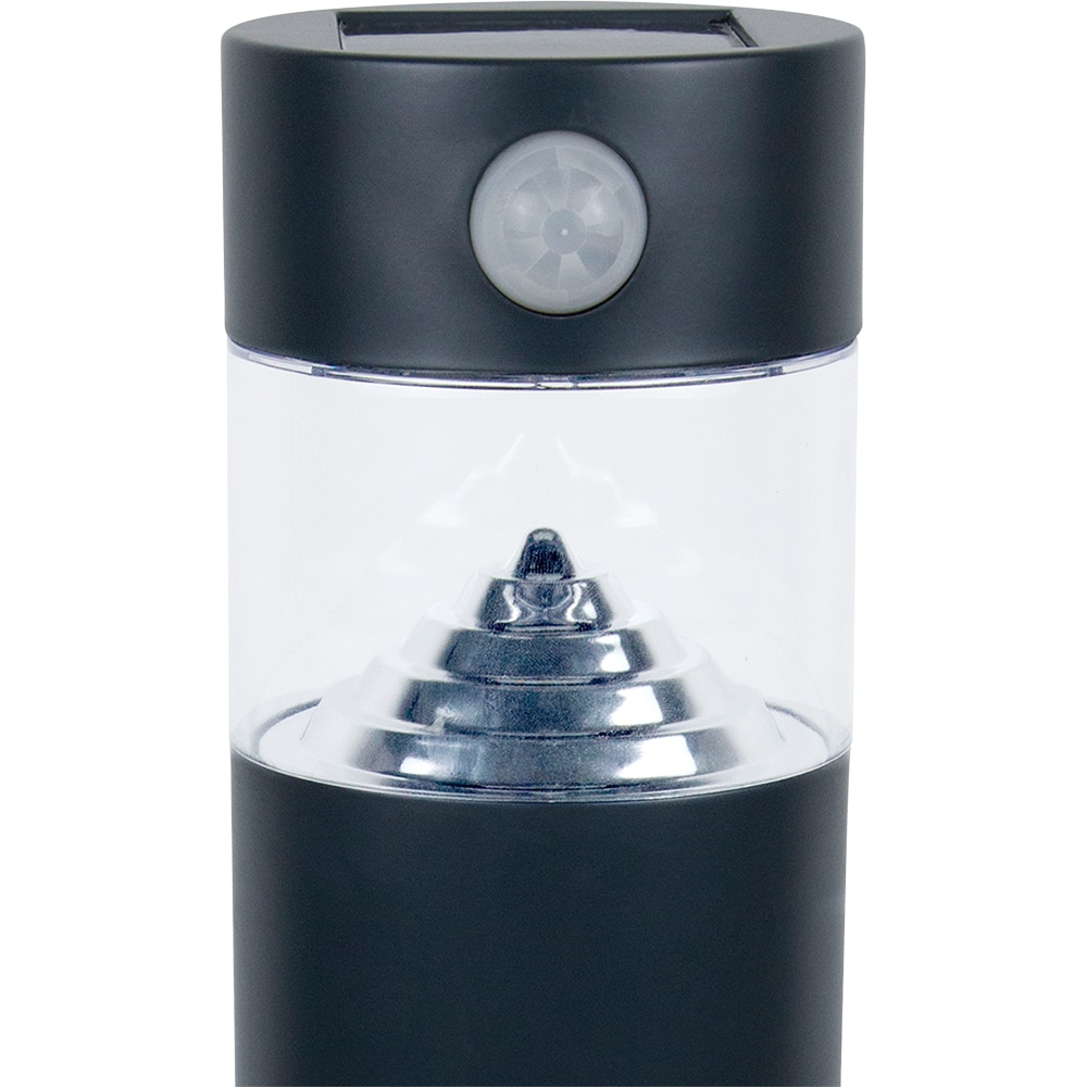 Stalp solar cu senzor, 1.1W, LED incorporat, 49.8 cm, negru