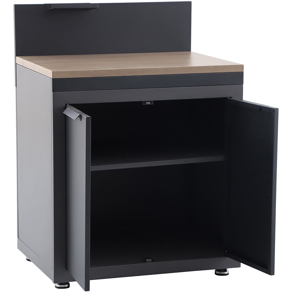 Dulap bucatarie terasa GOODHOME Cucino, 60 x 80 x 110 cm, otel, gri