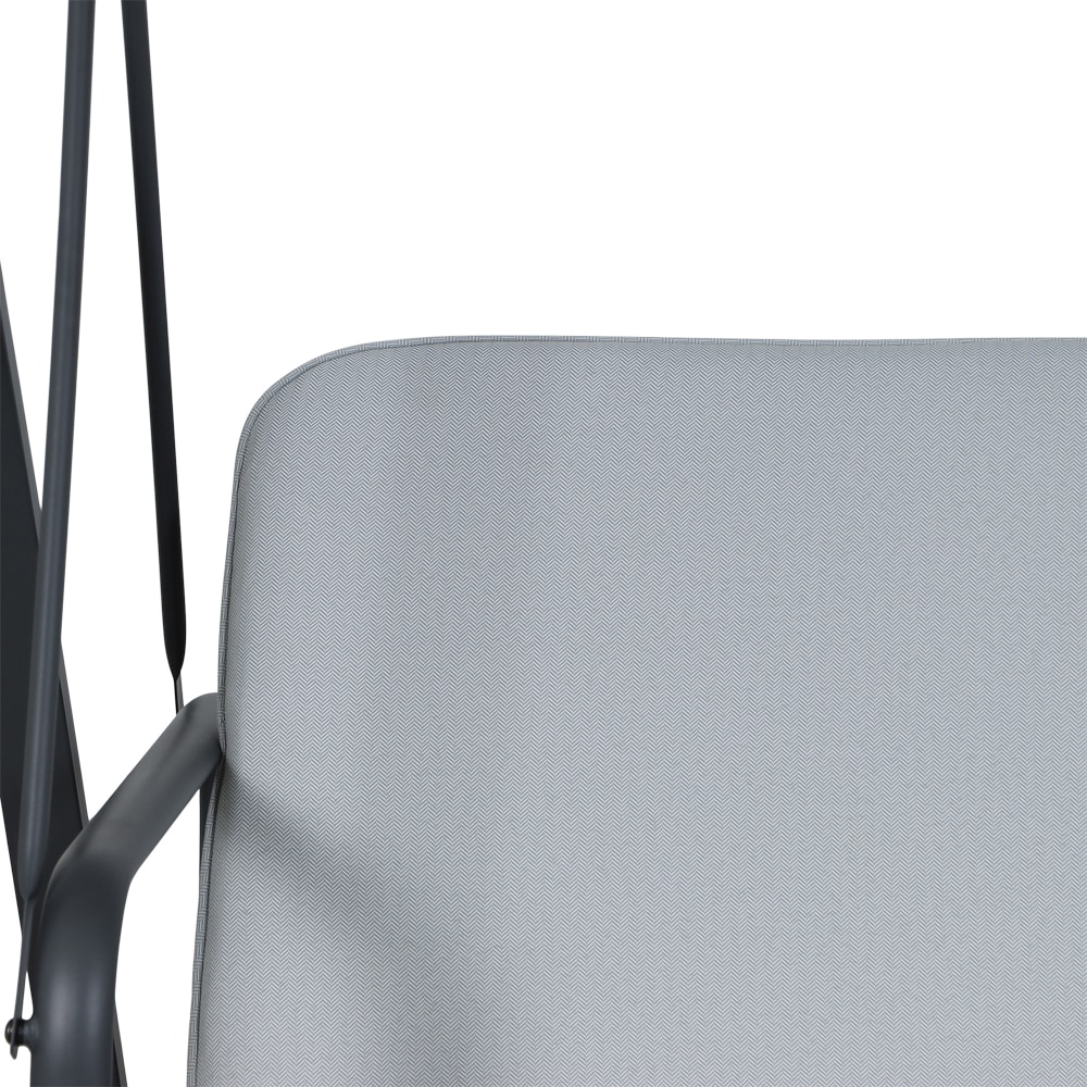 Balansoar pat gradina GOODHOME, 3 locuri, copertina, 200 x 130 x 183.5 cm, gri