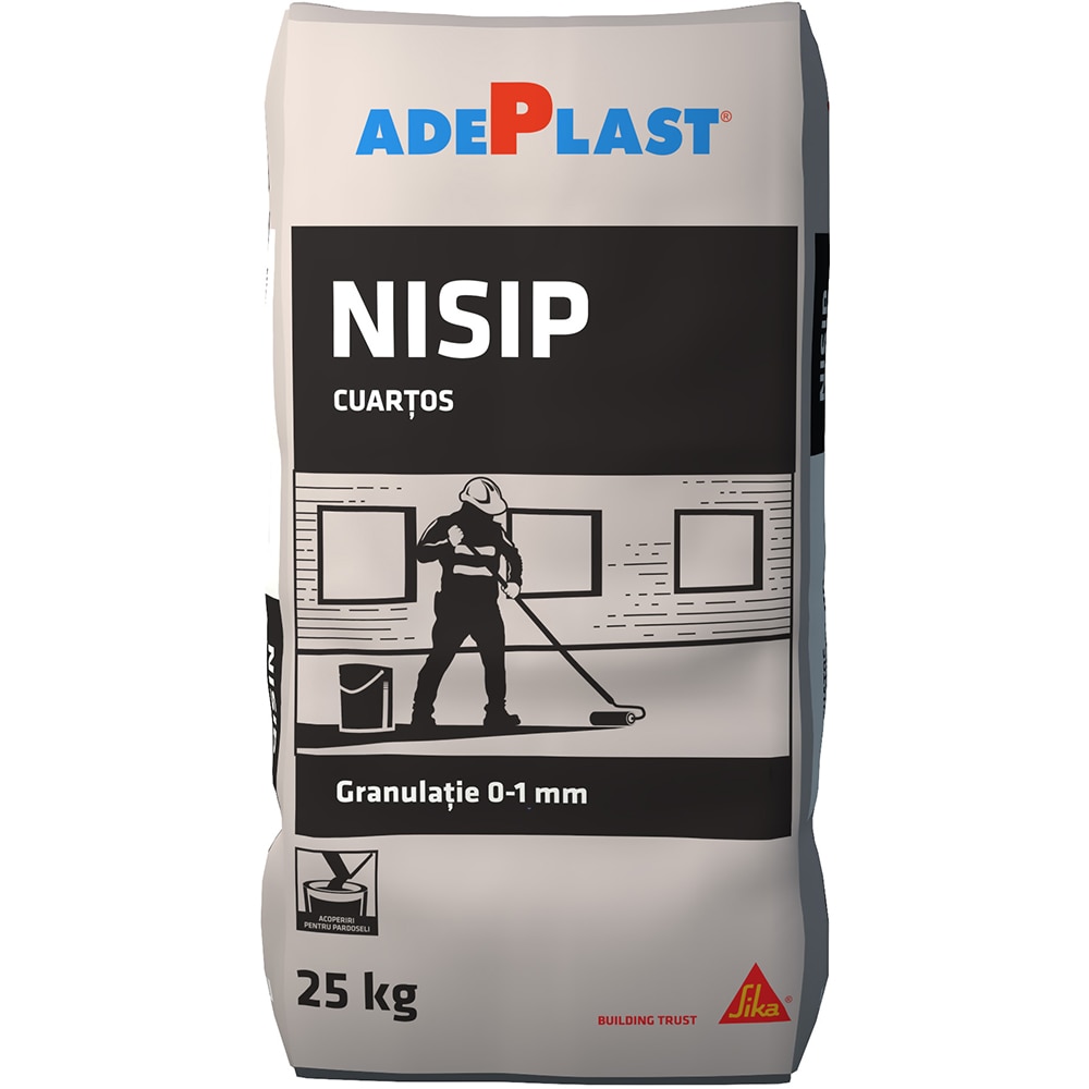 Nisip cuartos ADEPLAST, granulatie 0-1 mm, 25 kg