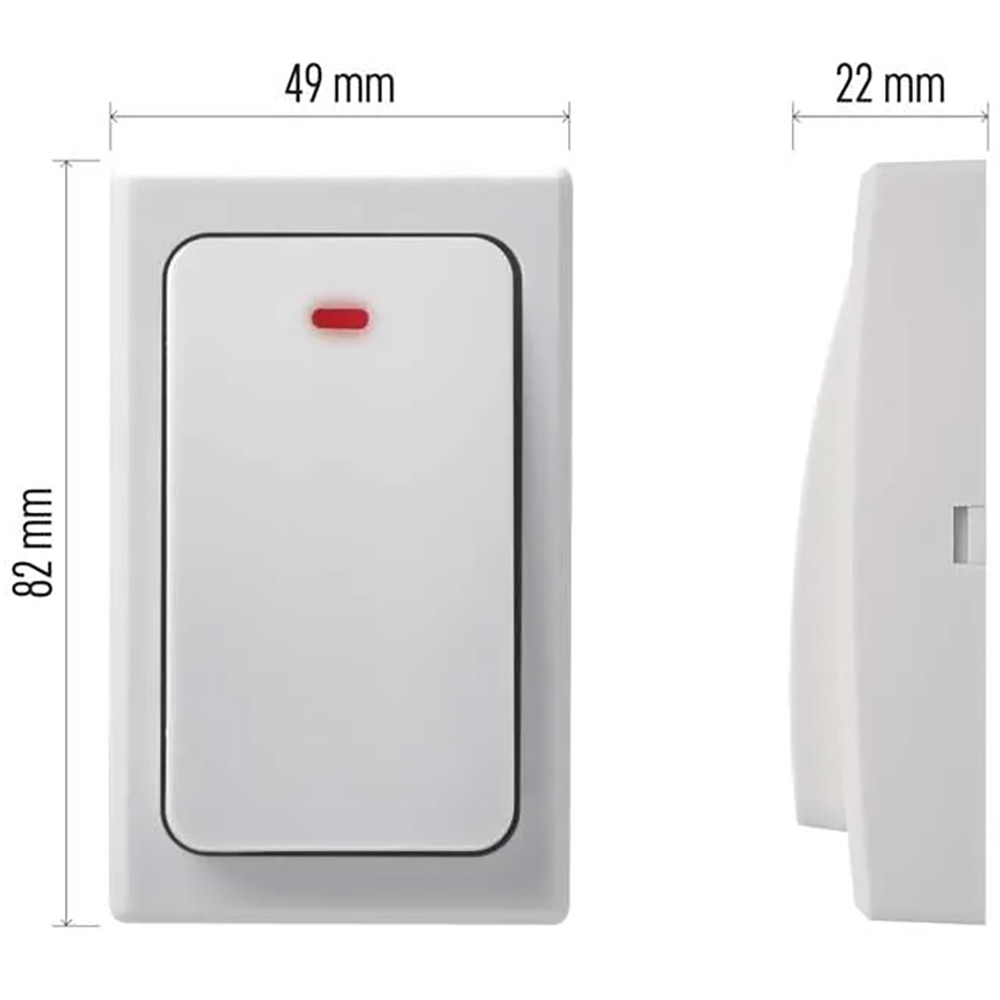 Sonerie wireless EMOS P5729, 36 melodii, 180m, alb