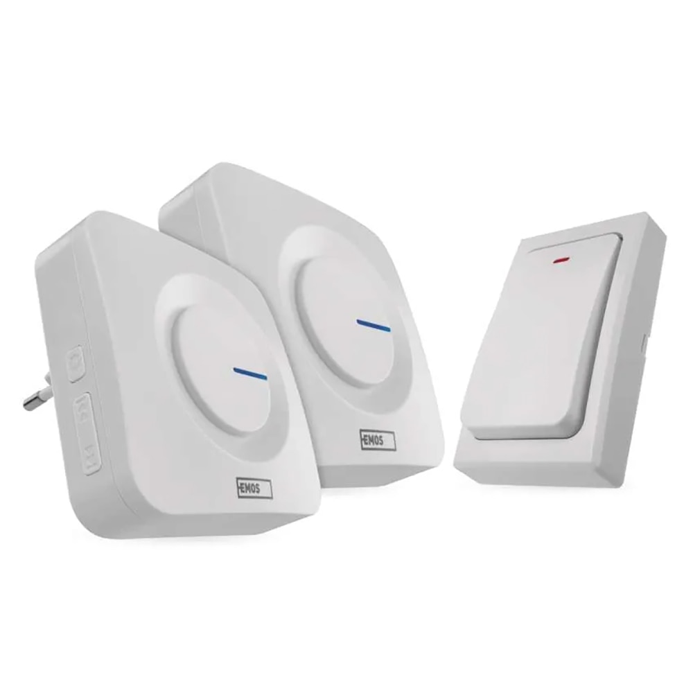 Sonerie wireless EMOS P5731, 36 melodii, 180m, alb