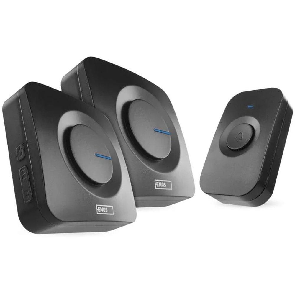 Sonerie wireless EMOS P5730, 52 melodii, 180m, negru