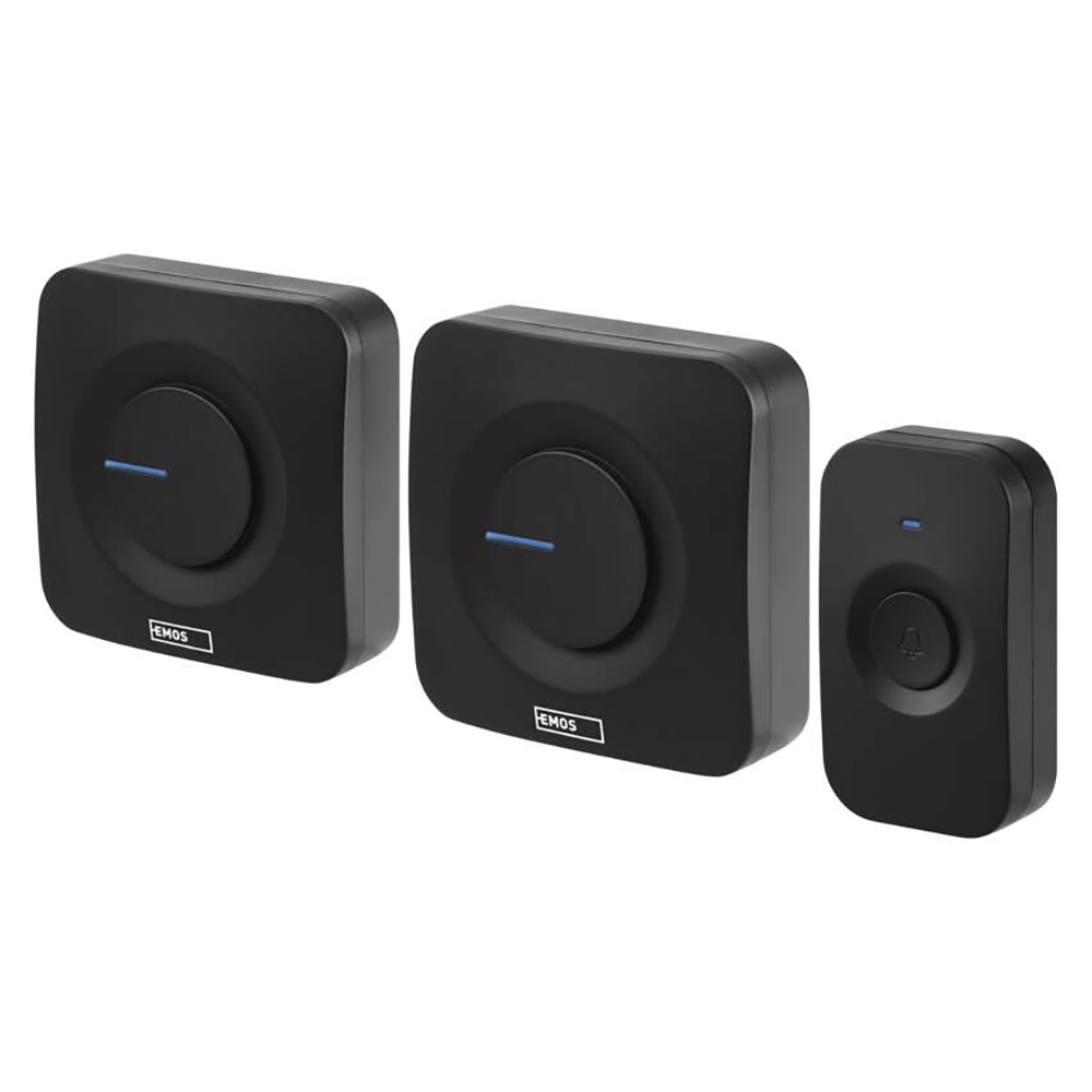 Sonerie wireless EMOS P5730, 52 melodii, 180m, negru