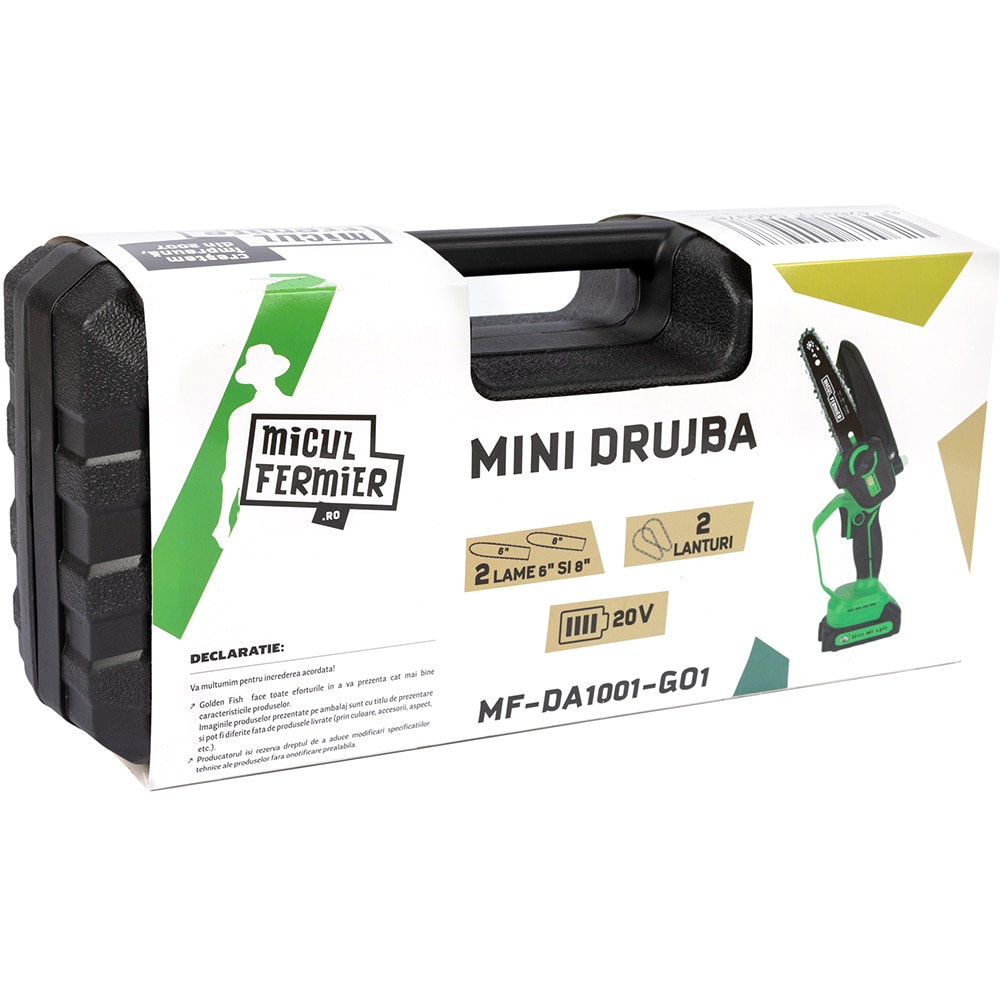 Mini drujba MICUL FERMIER, 20 V, 2 lame, 2 lanturi