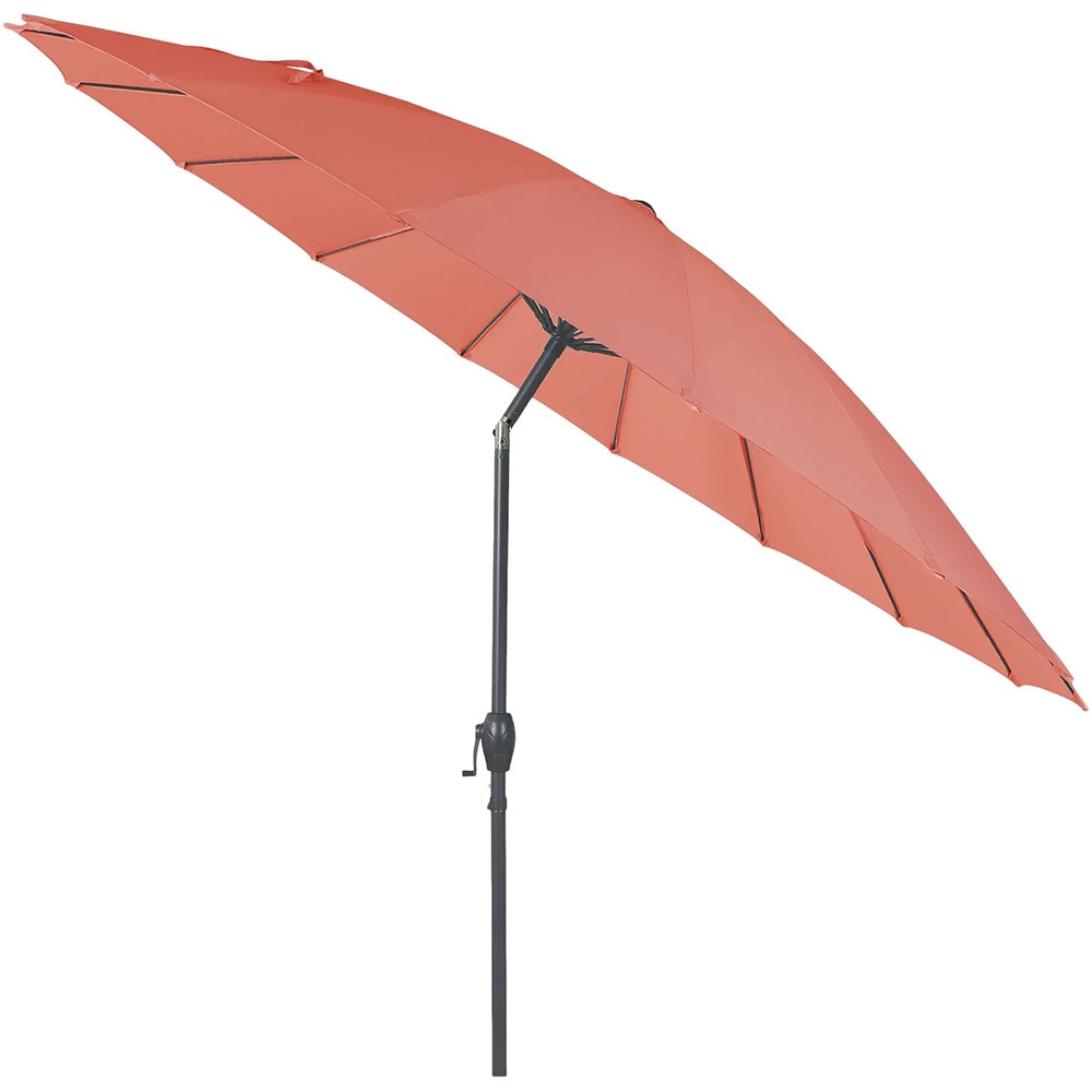 Umbrela gradina inclinabila GOODHOME Temara, 3 m, UPF30, deschidere tip manivela, aluminiu, maro teracota