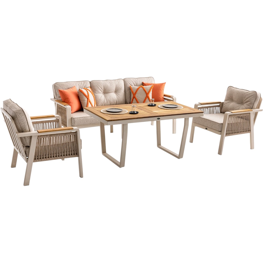 Set mobilier gradina Artemis, 4 piese, bej