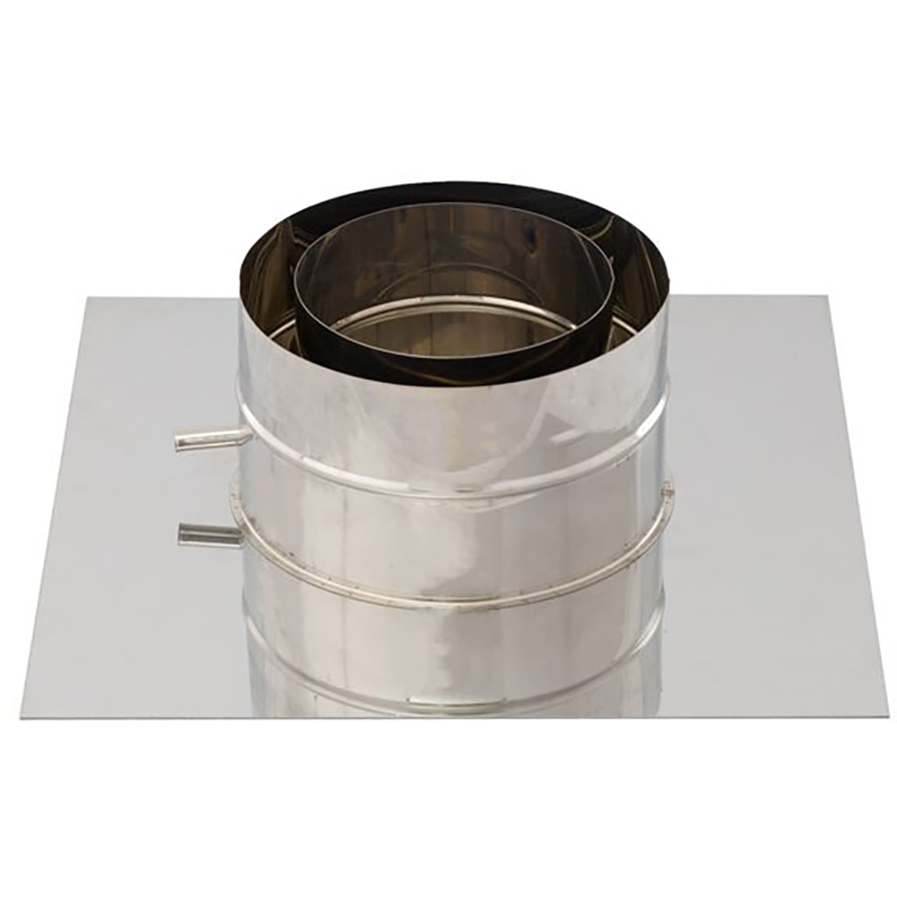 Suport baza fixare sol cos de fum dublu perete VULCANO, diametru 120-180 mm, inox