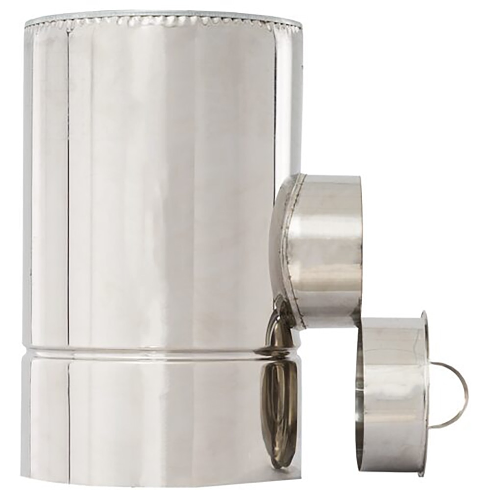 Usita inspectie cos de fum dublu perete VULCANO, diametru 120-180 mm, inox