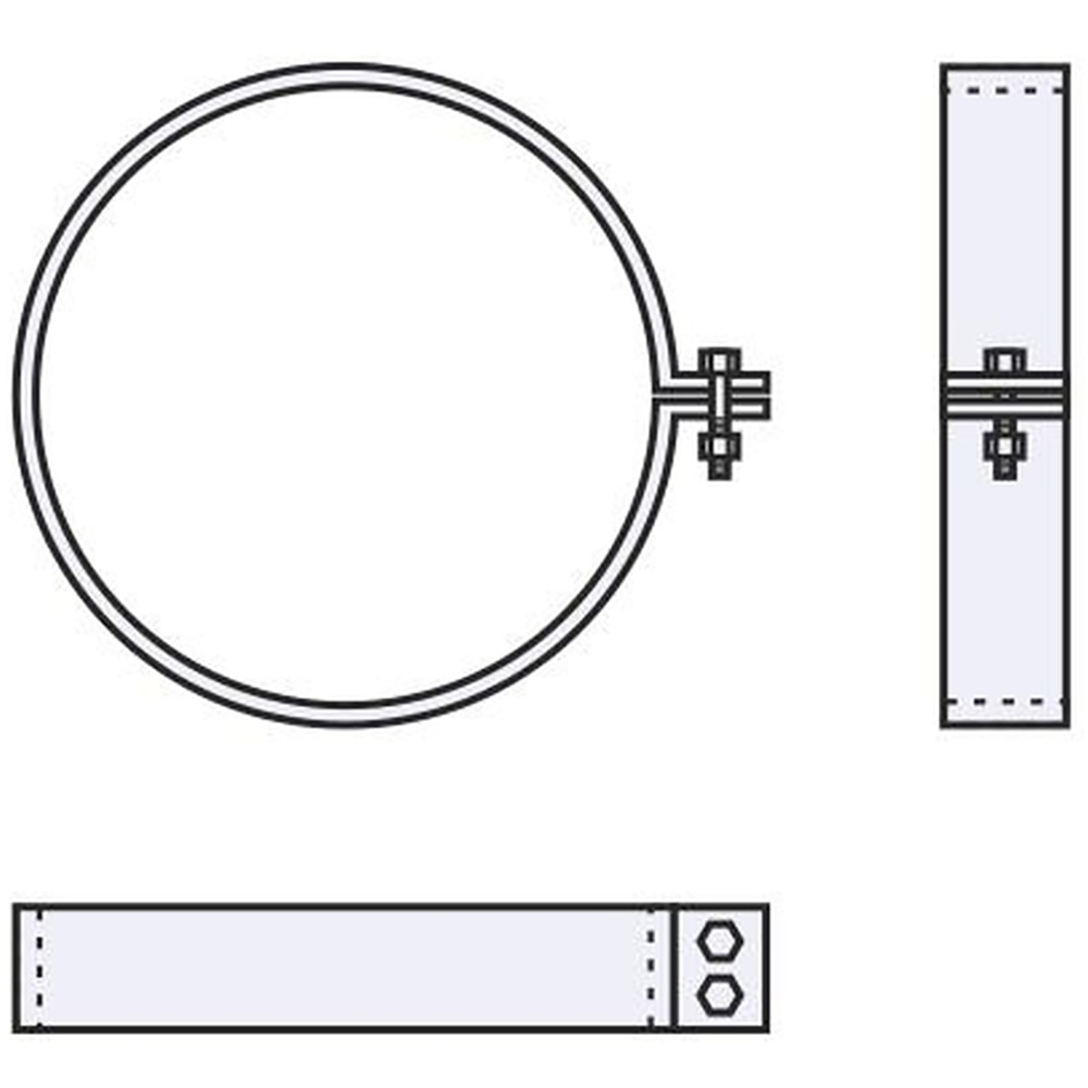 Colier imbinare elemente cos de fum VULCANO, diametru 180 mm, inox