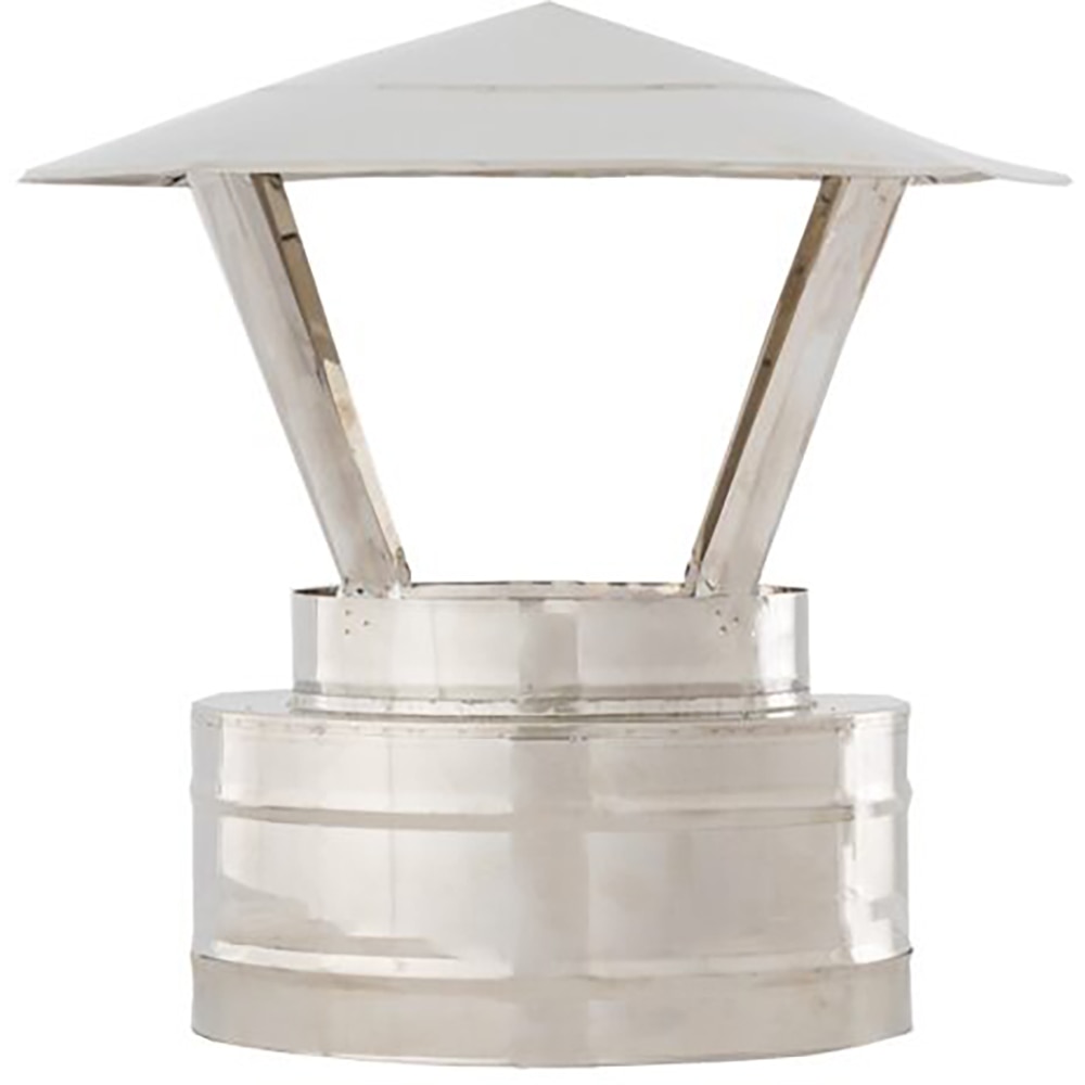 Palarie antiploaie cos de fum dublu perete VULCANO, diametru 120-180 mm, inox