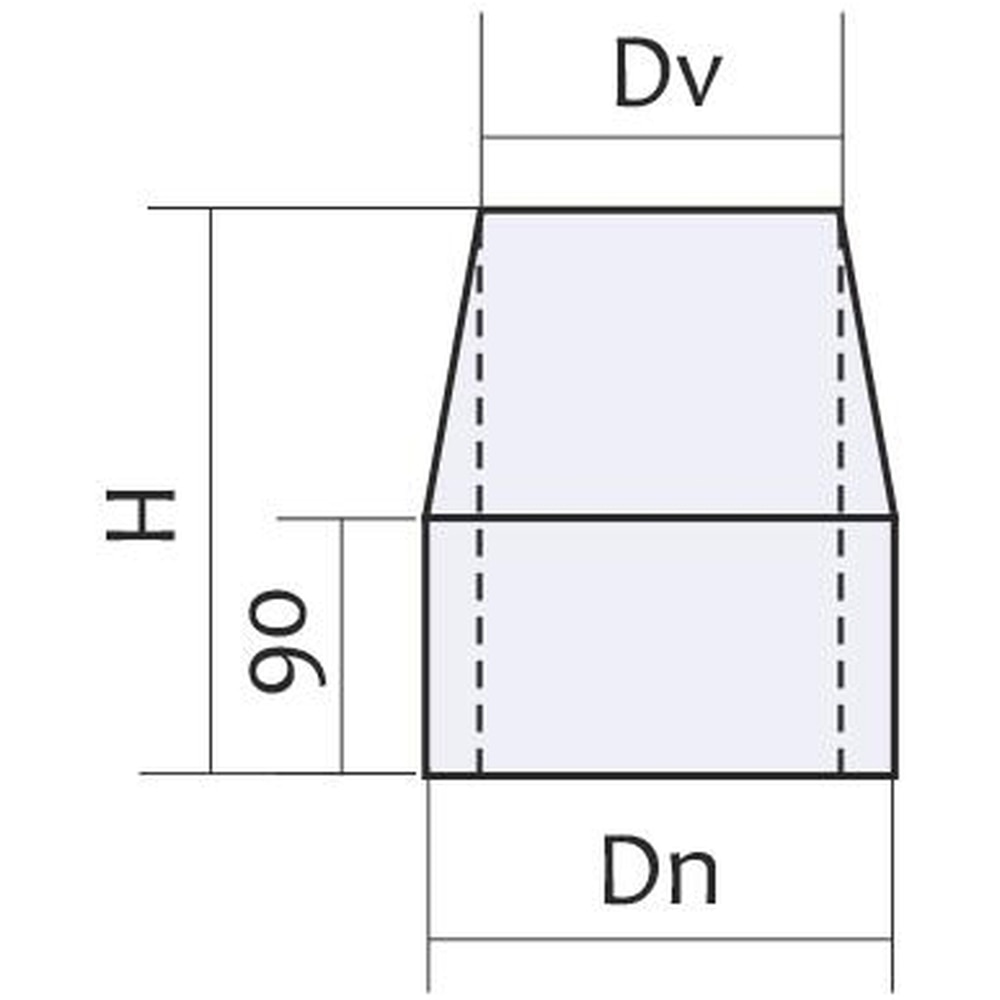 Terminatie conica cos de fum dublu perete VULCANO, diametru 160-220 mm, inox