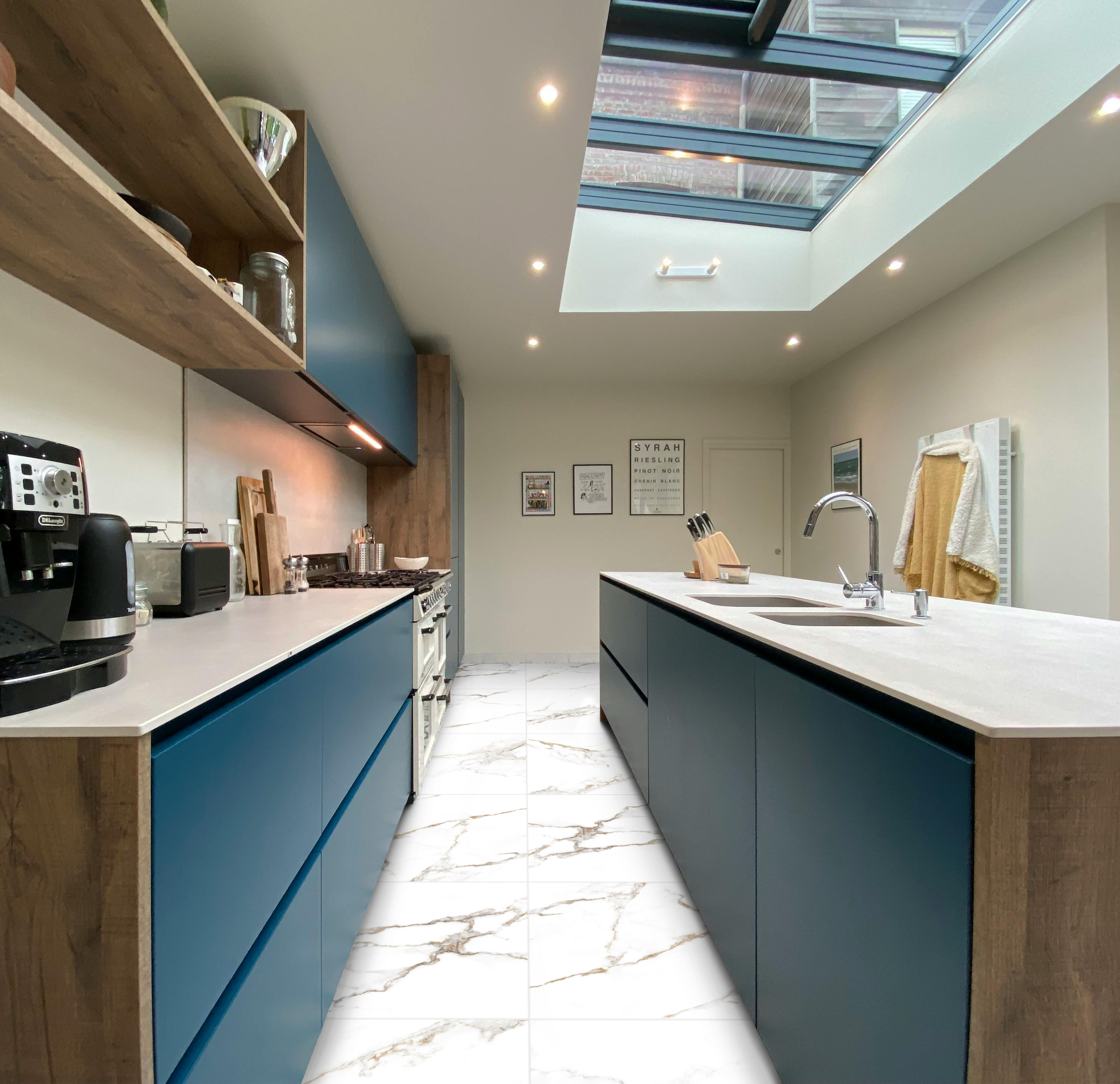 Gresie interior/exterior Ibiza, alb, portelanata, 60 x 60 cm, 1.8 mp/cutie, PEI 4