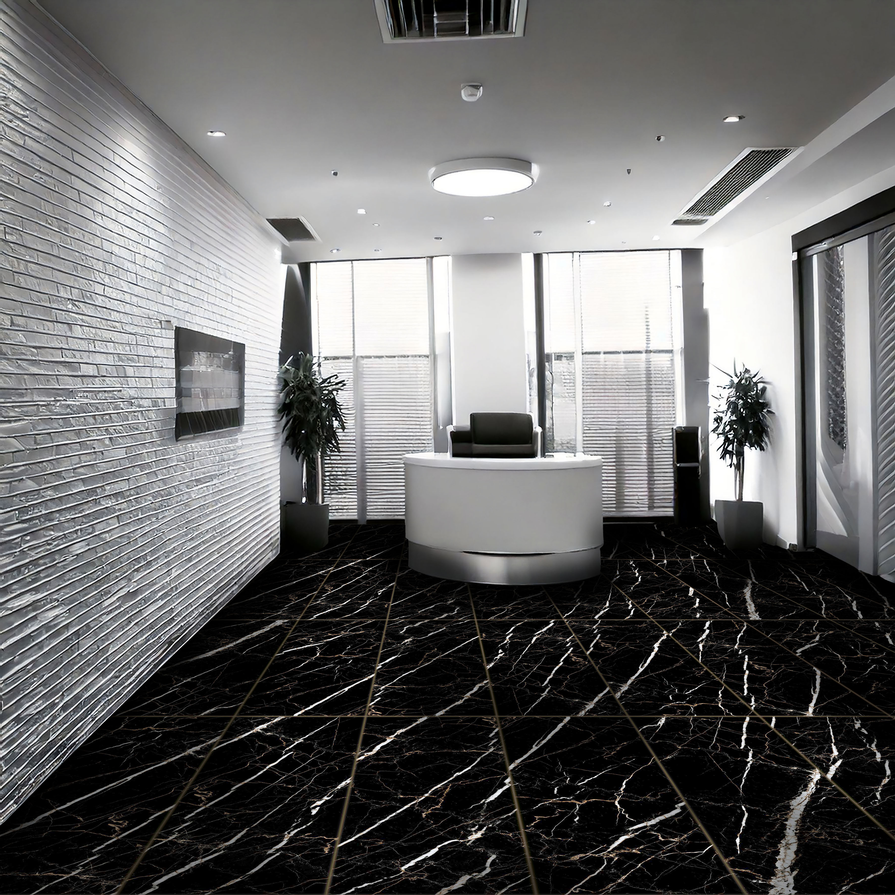 Gresie interior/exterior Luxor, negru, portelanata, 120 x 60 cm, 1.44 mp/cutie, PEI 2