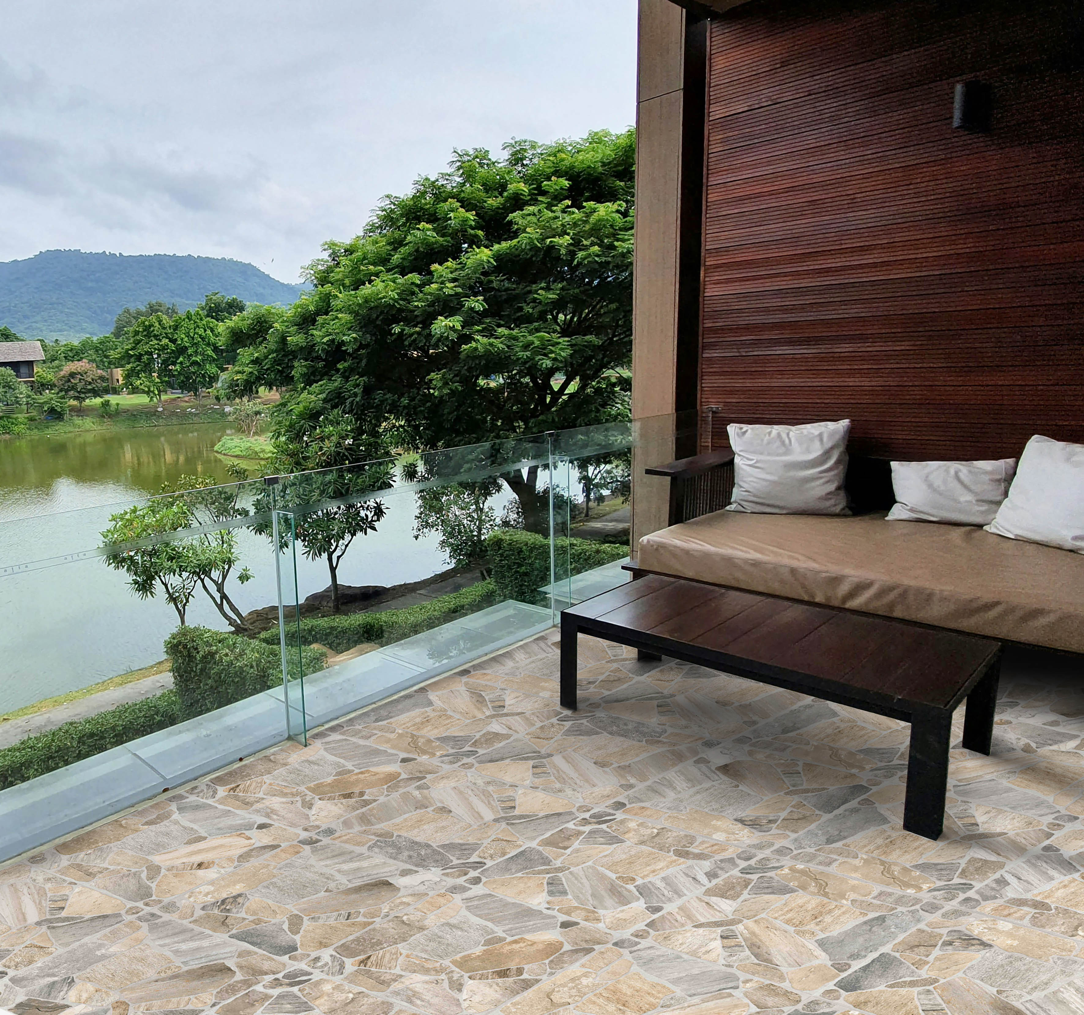 Gresie interior/exterior Pietra, gri, portelanata, 45 x 45 cm, 1.25 mp/cutie, PEI 3