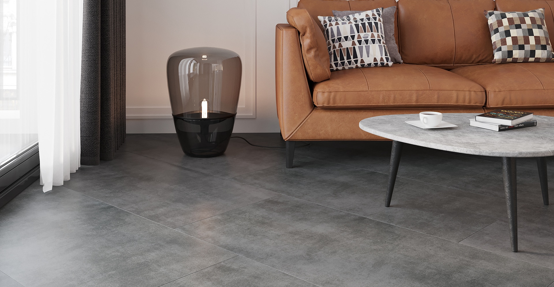 Gresie interior/exterior Terragres, gri, portelanata, 120 x 60 cm, suprafata 1.44 mp/cutie, PEI 4