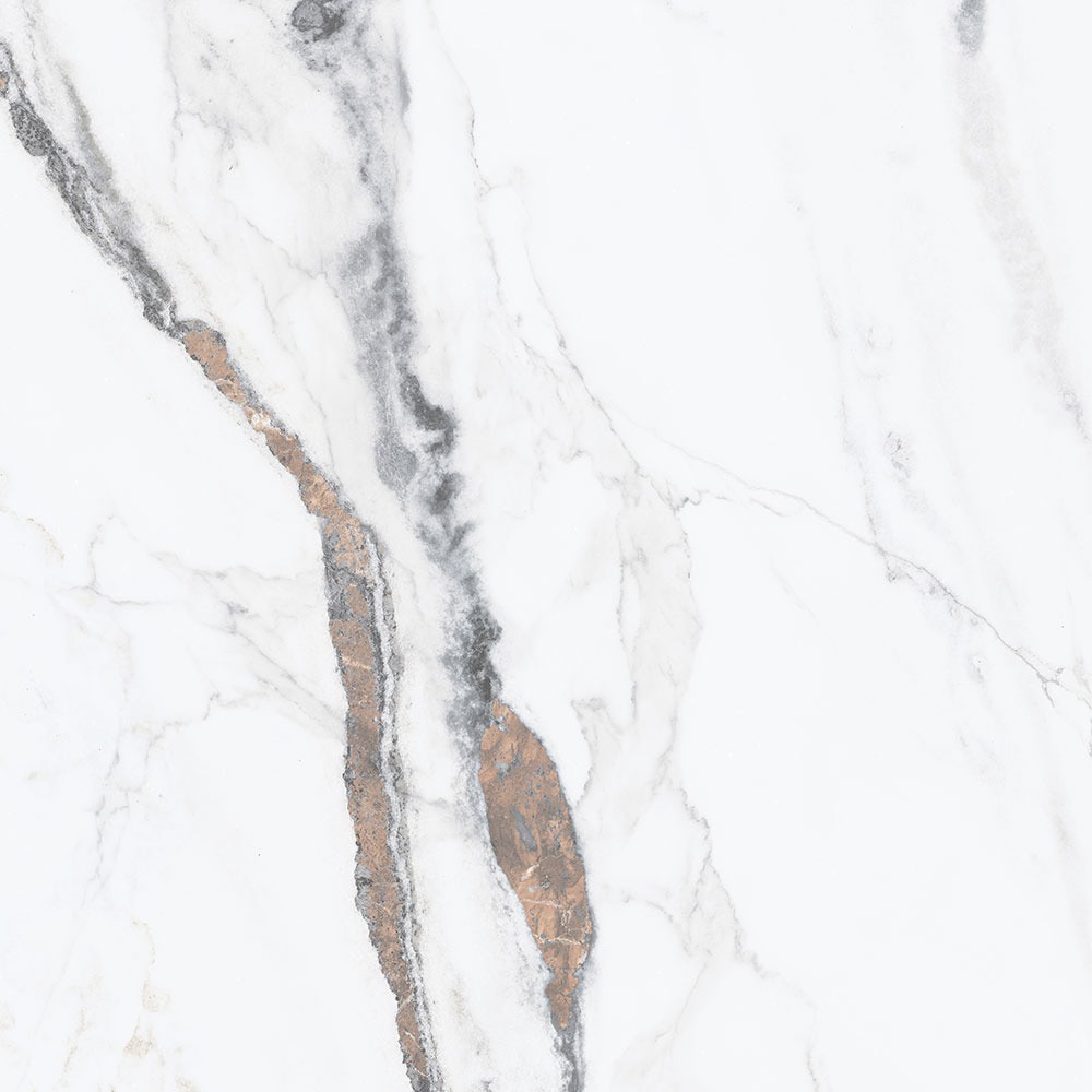 Gresie interior Loft, marmura alb lucios, 60.5 x 60.5 cm, 10 mm, 1.465 m2/cutie