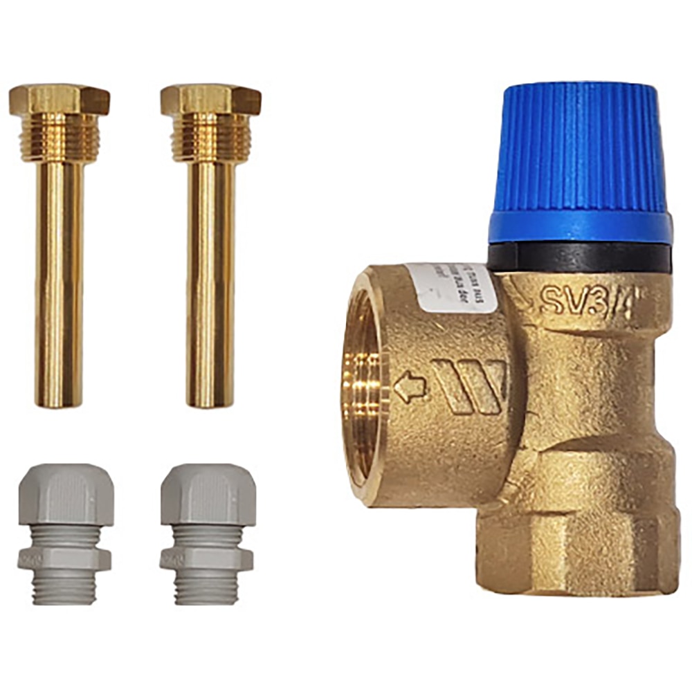 Set Thermo-Kit si supapa siguranta boiler de pardoseala TESY, cupru