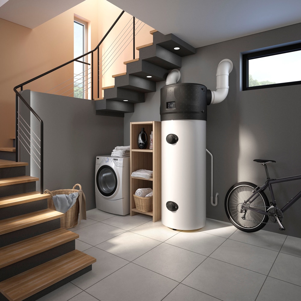 Boiler cu pompa de caldura TESY AquaThermica Pro HPWH 4.11 FS200 U 01, 200 l, alb