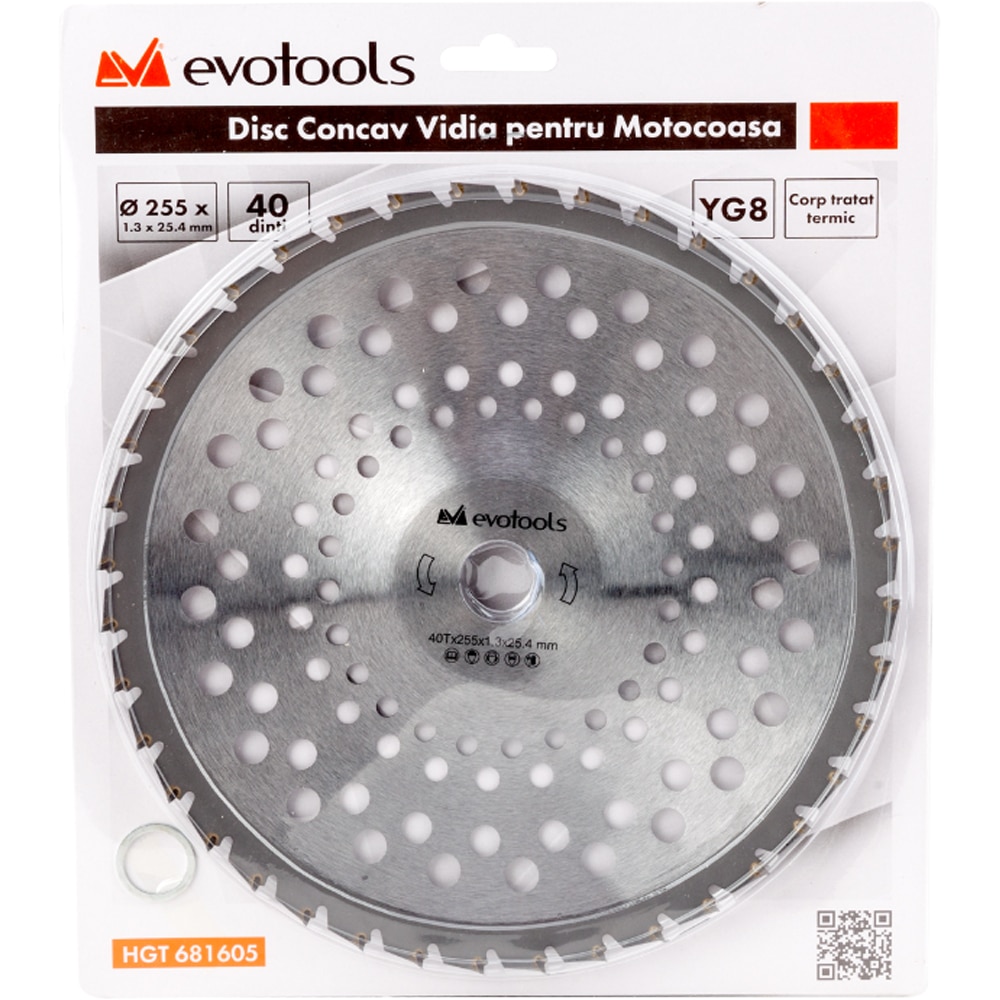 Disc vidia concav EVOTOOLS, otel, 250mm